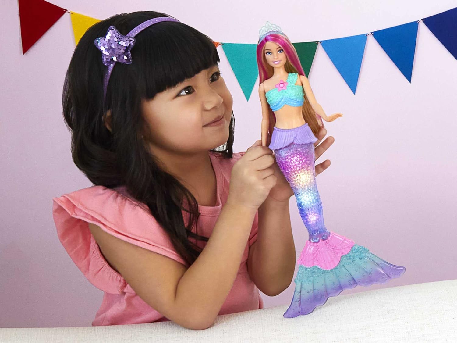 Barbie Dreamtopia Twinkle Lights Mermaid Doll - Light-Up Feature, Ages 3 to 9 4