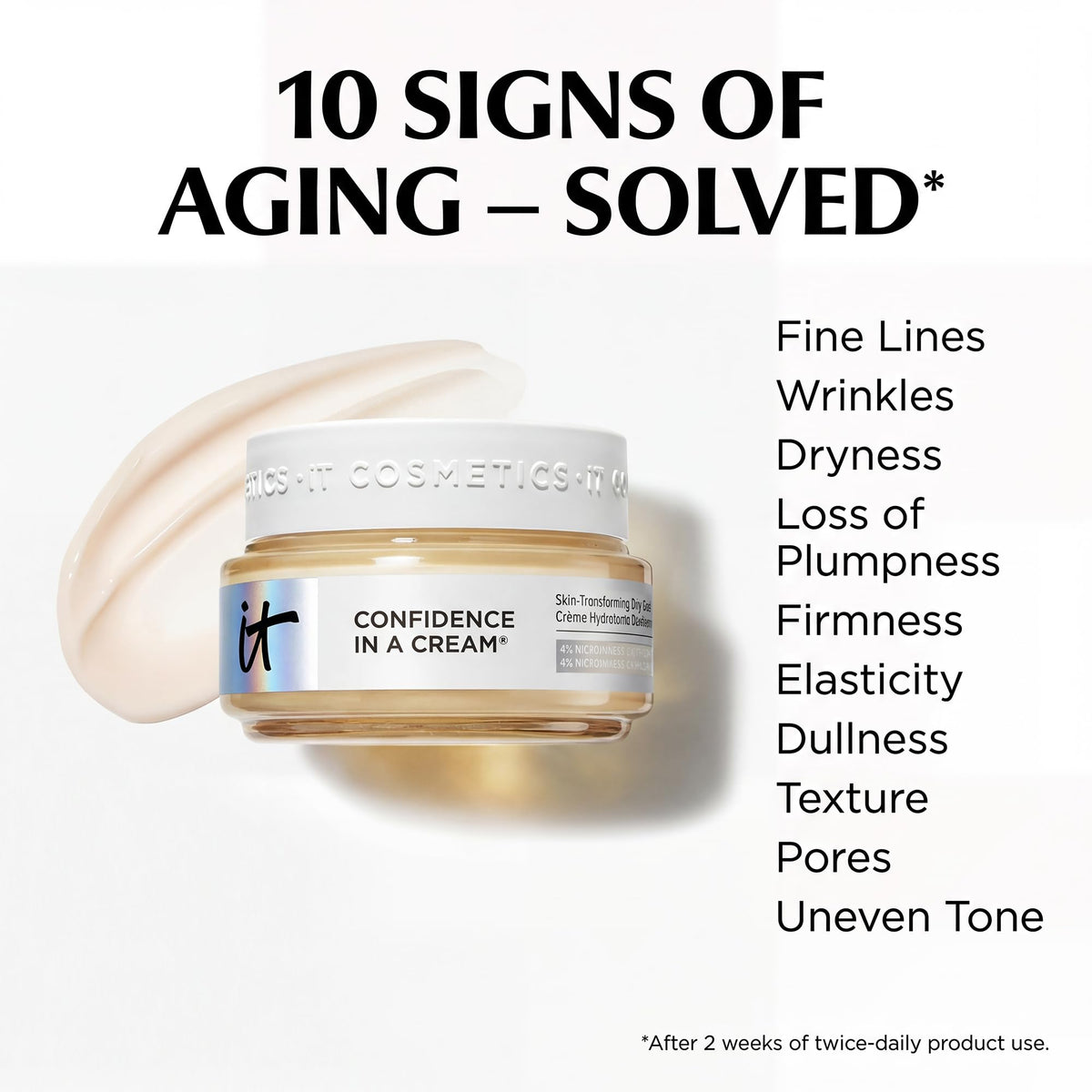IT Cosmetics Confidence in a Cream - 48 Hour Hydration, Anti-Aging Moisturiser | 60 ml