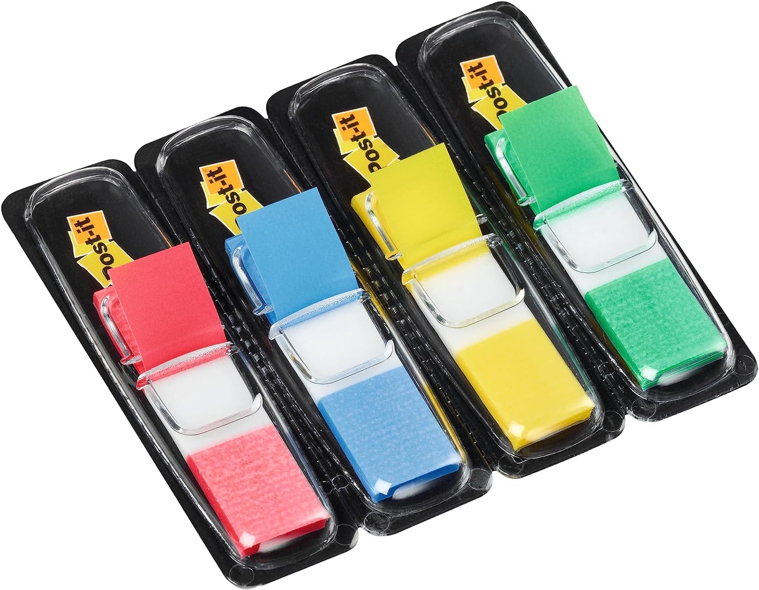 Post-it Index Flags - Small 12 x 43 mm, 4 Colours, Pack of 140 Flags