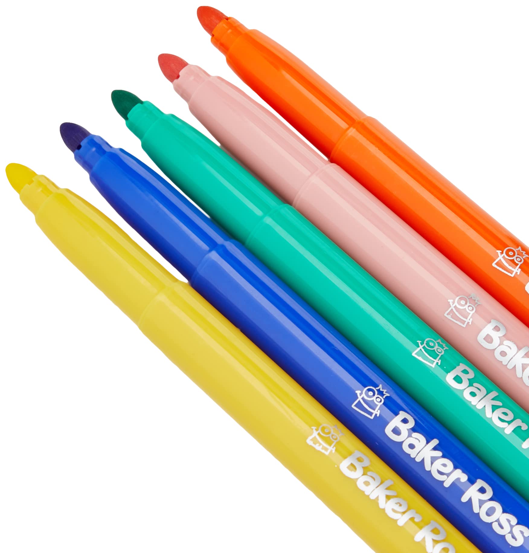 Baker Ross AF962 Broad Tip Marker Pens Value Pack | 12 Assorted Colours | Washable Ink | Age 4+ 3