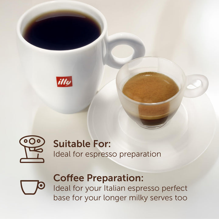 illy Coffee - Decaffeinated Ground Coffee, Medium Roast, 100% Arabica, 250g