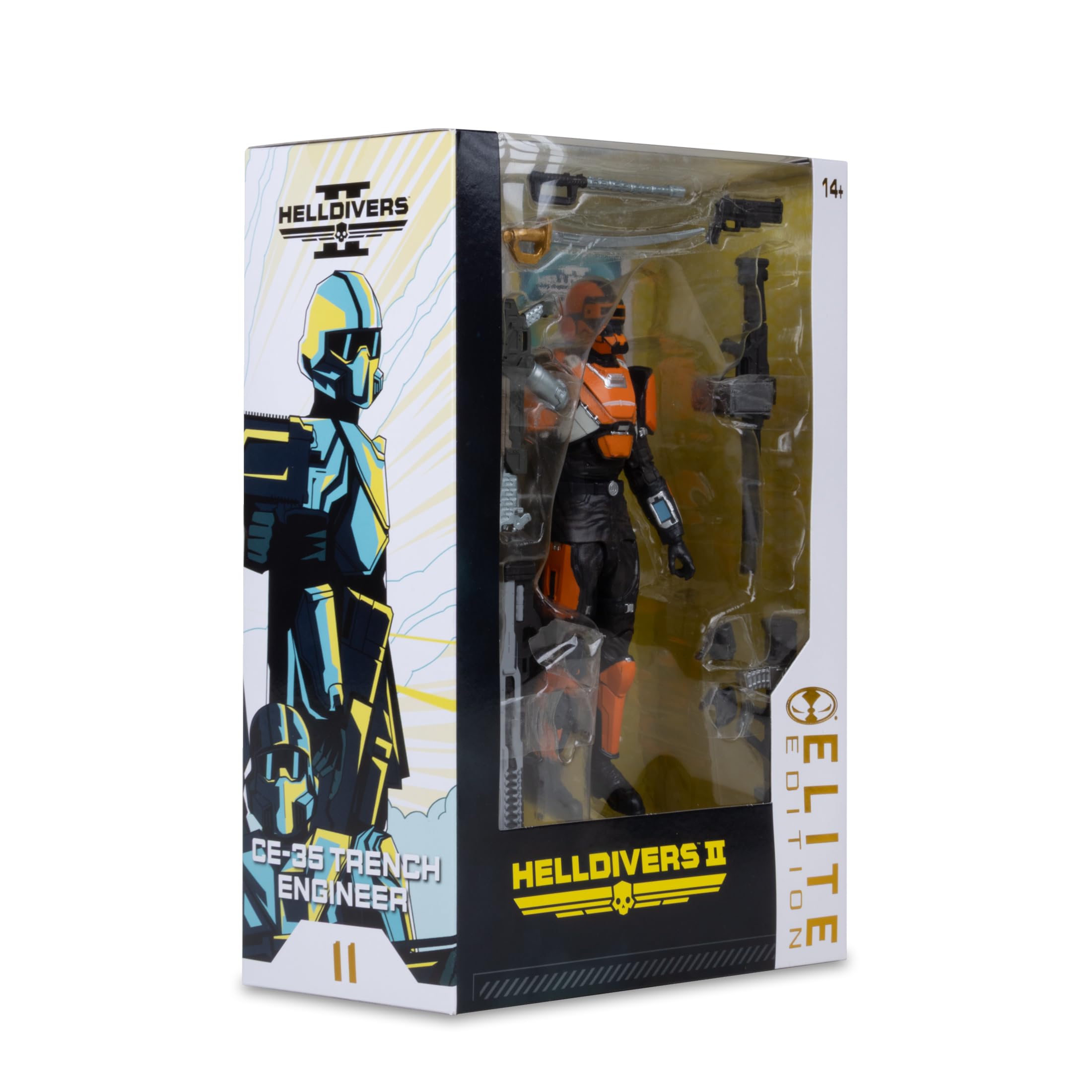 McFarlane Helldivers 2 Trench Engineer 7in Deluxe Action Figure | Ultra Articulation | Multicolor 7