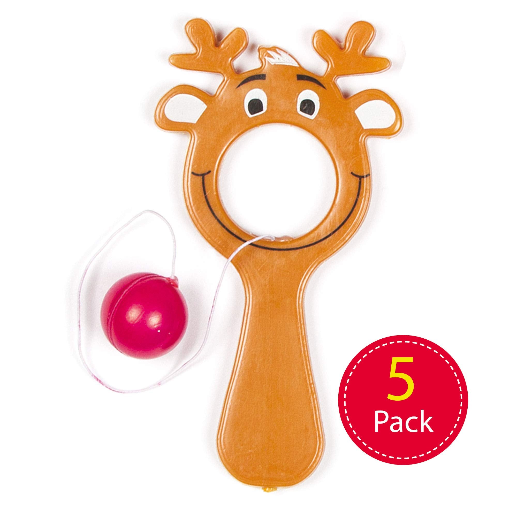 Baker Ross Mini Reindeer Bat & Ball Game - Christmas Party Favour for Kids (Pack of 5) 9