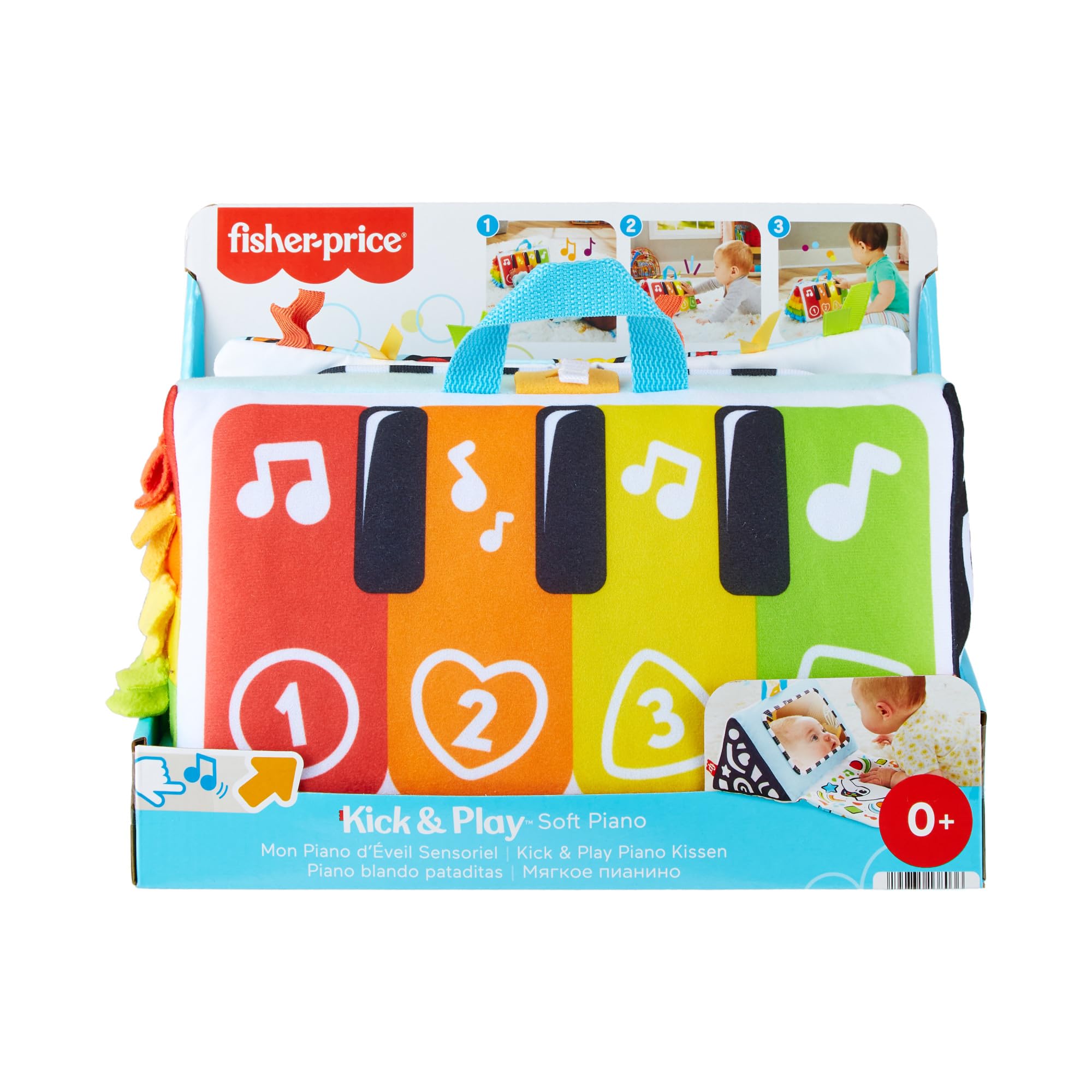 Fisher-Price Kick & Play Soft Piano - Musical Baby Toy for Tummy Time & Sensory Play 5