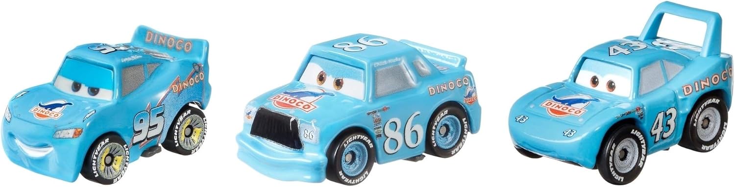 Disney and Pixar Cars Mini Racers 3-Pack - Metal Die-Cast Toy Vehicles for Kids 3+ 5