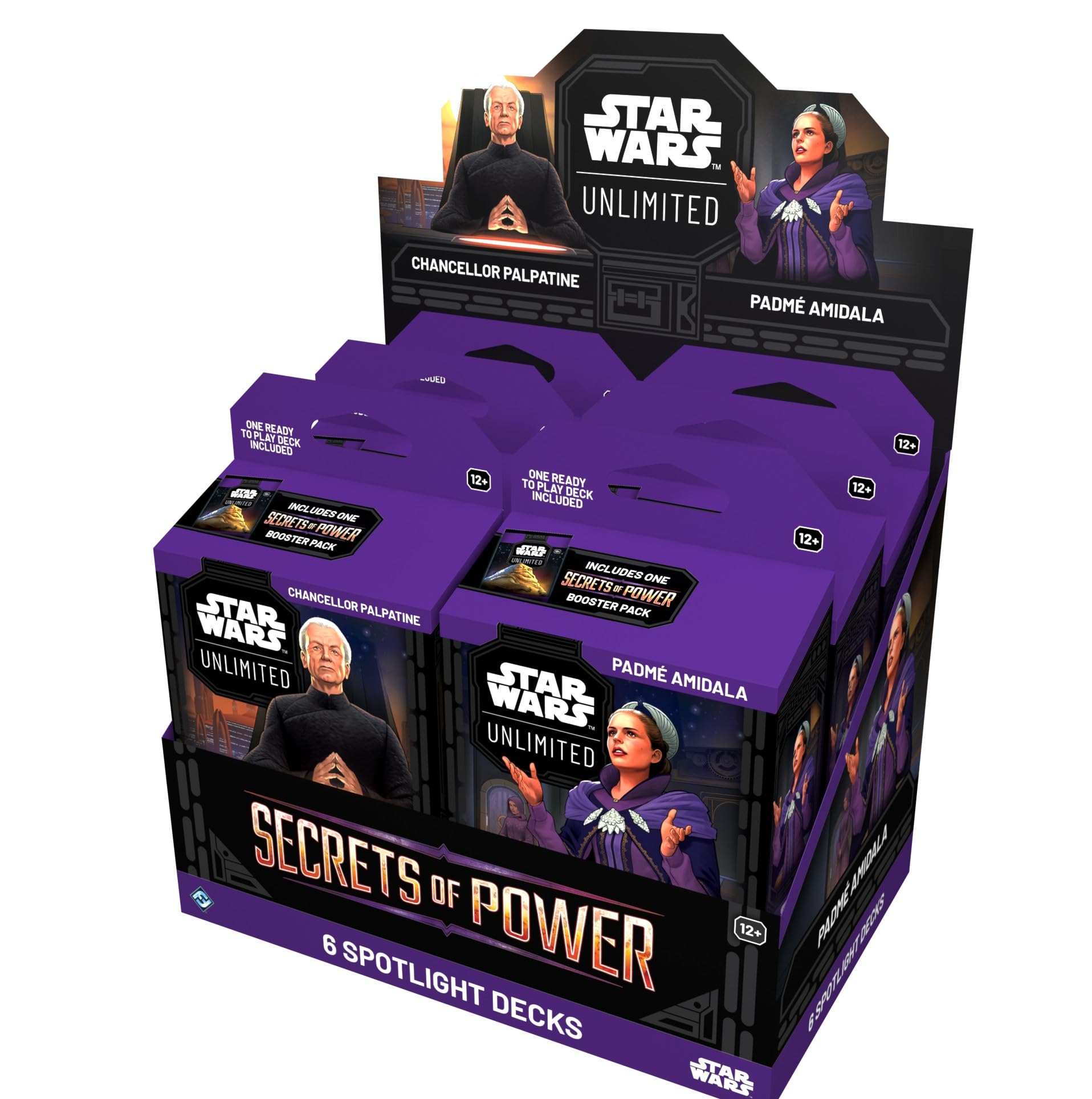 Asmodee Star Wars: Unlimited Secrets of Power Spotlight Deck Display