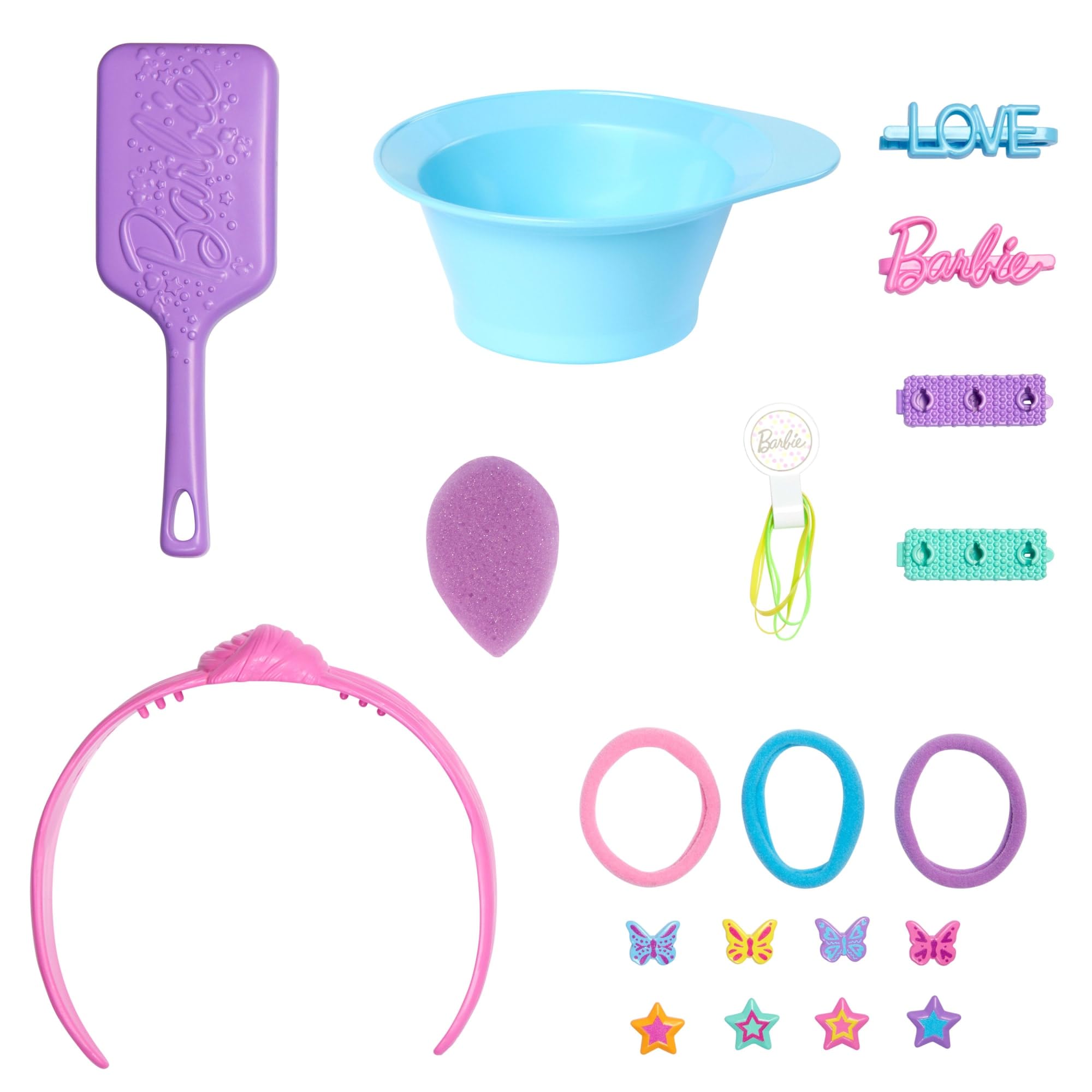 Barbie Styling Head with 20+ Hair Styling Accessories including Color Change Clips | Blonde | JFG81 3