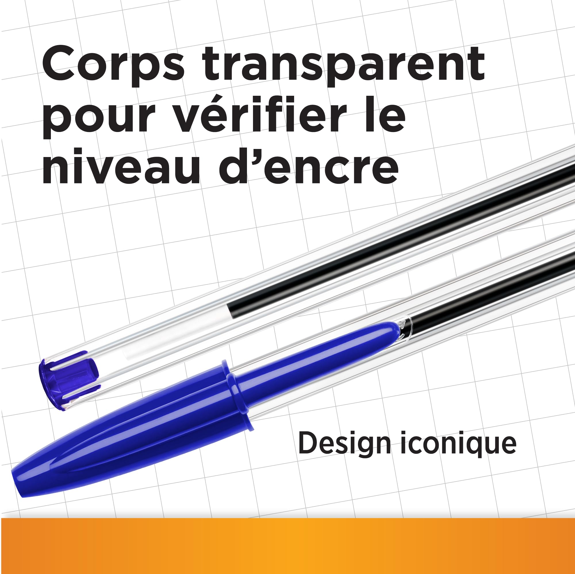 BIC Cristal Original Ballpoint Pens, Medium Point (1.0mm), Every-Day Writing Pens With Clear Barrel, Red, Box Of 50 5