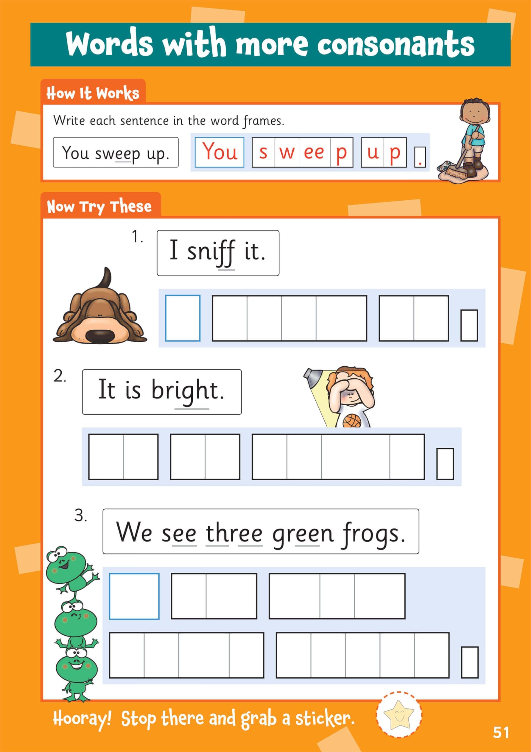 CGP 10 Minutes a Day Phonics for Ages 3-5 Activity Book with Reward Stickers 8