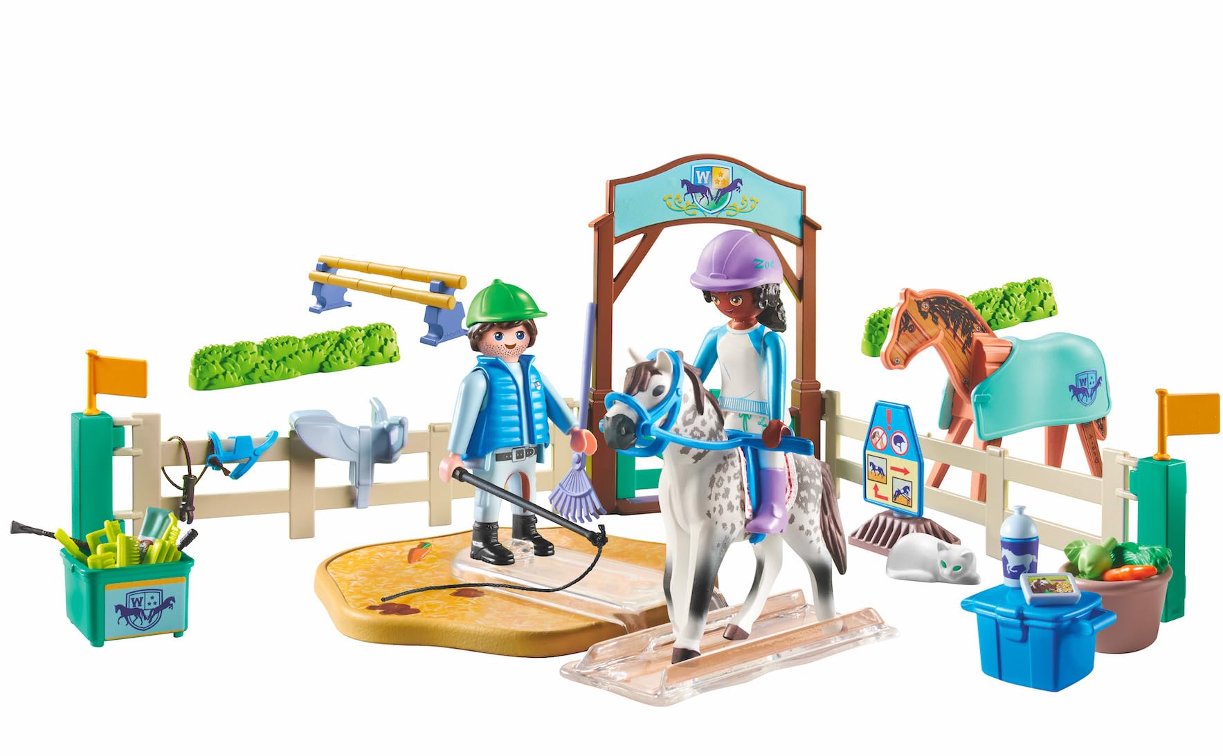 Playmobil 71637 Horses of Waterfall: Modern Riding School Playset for Kids 5+