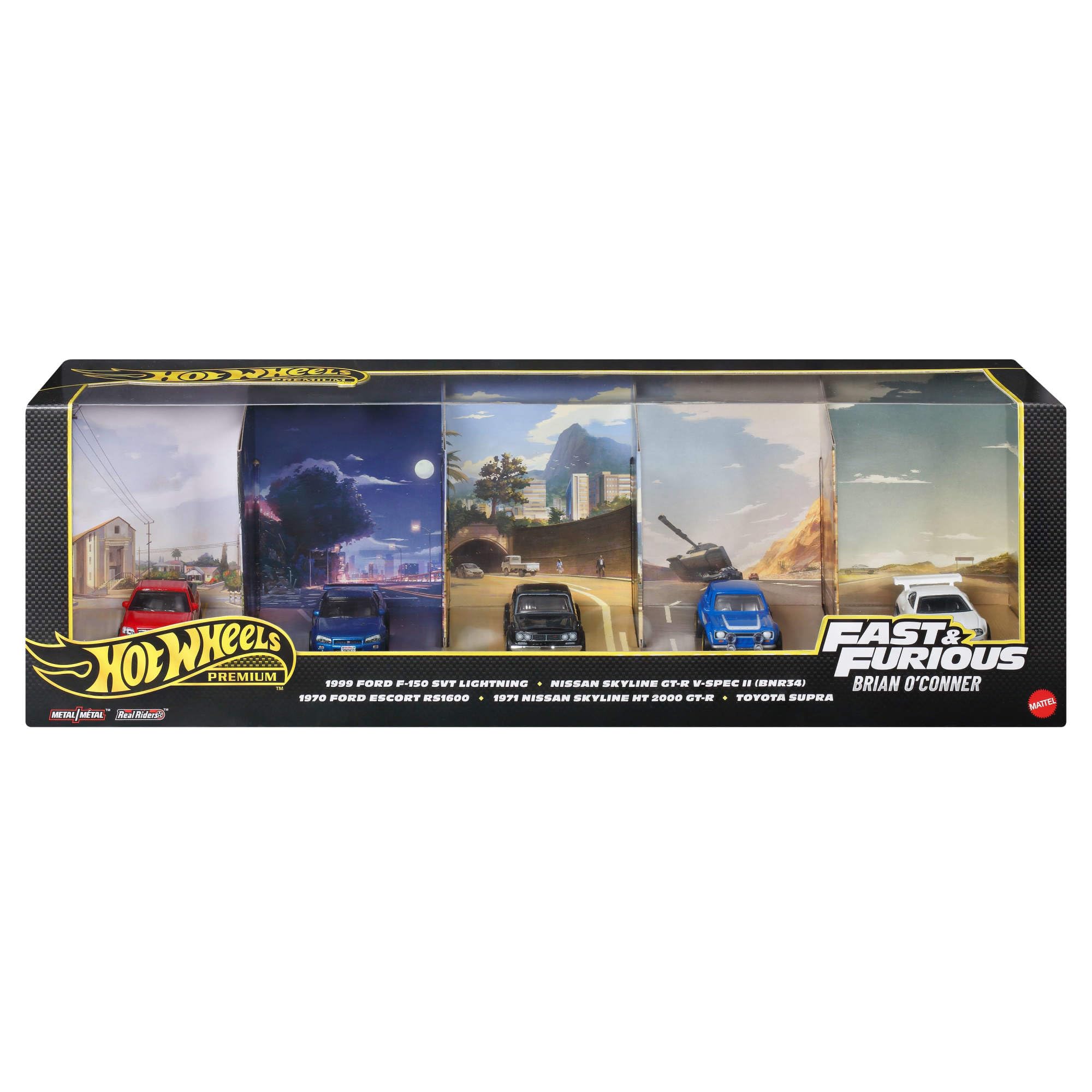 Hot Wheels Premium Fast & Furious 5-Car Bundle - 1:64 Scale Die-Cast Replicas 1