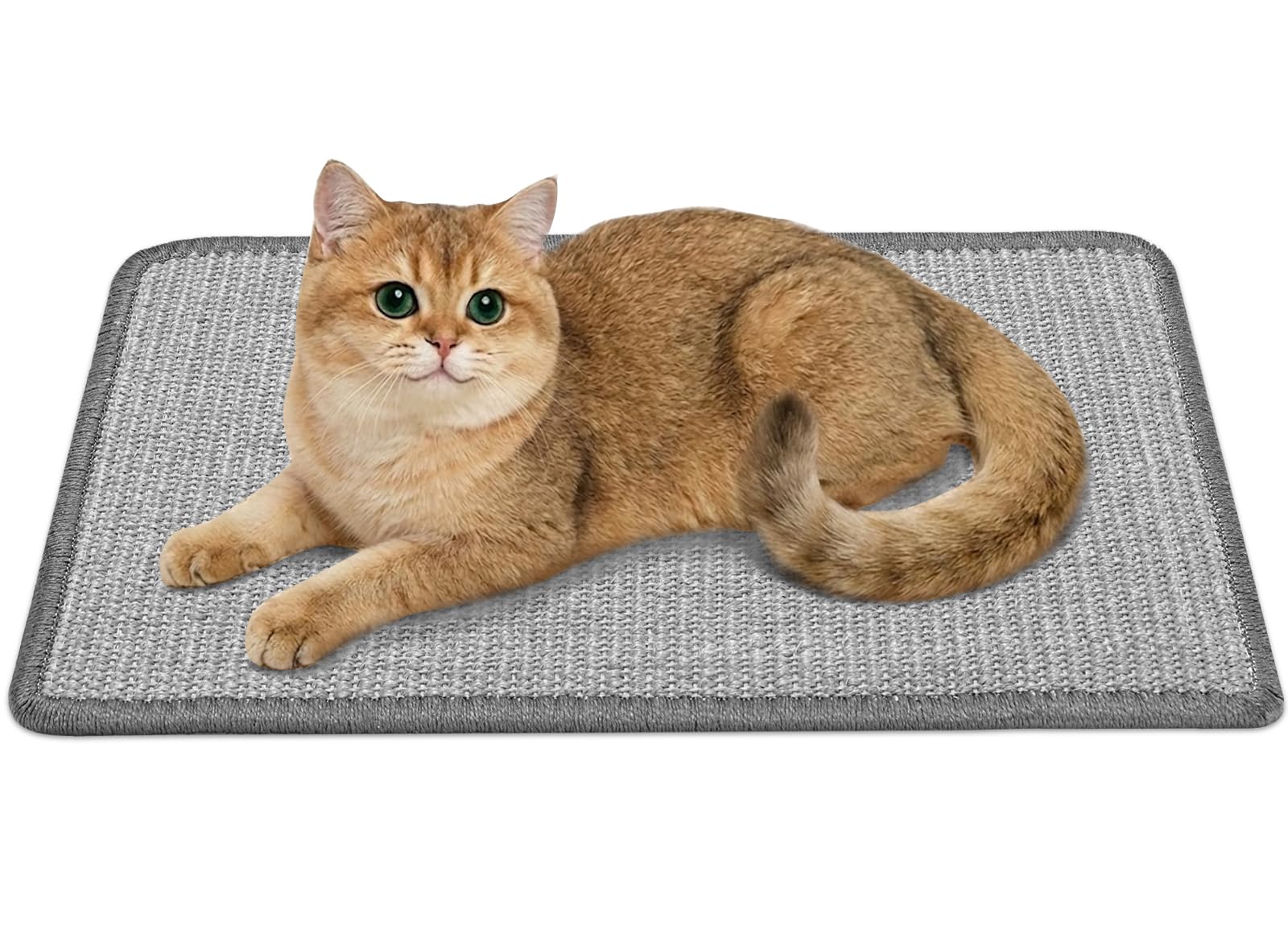 Gimars Cat Scratching Mat - Natural Sisal, Furniture Protector | 50x30cm | Indoor Use 1