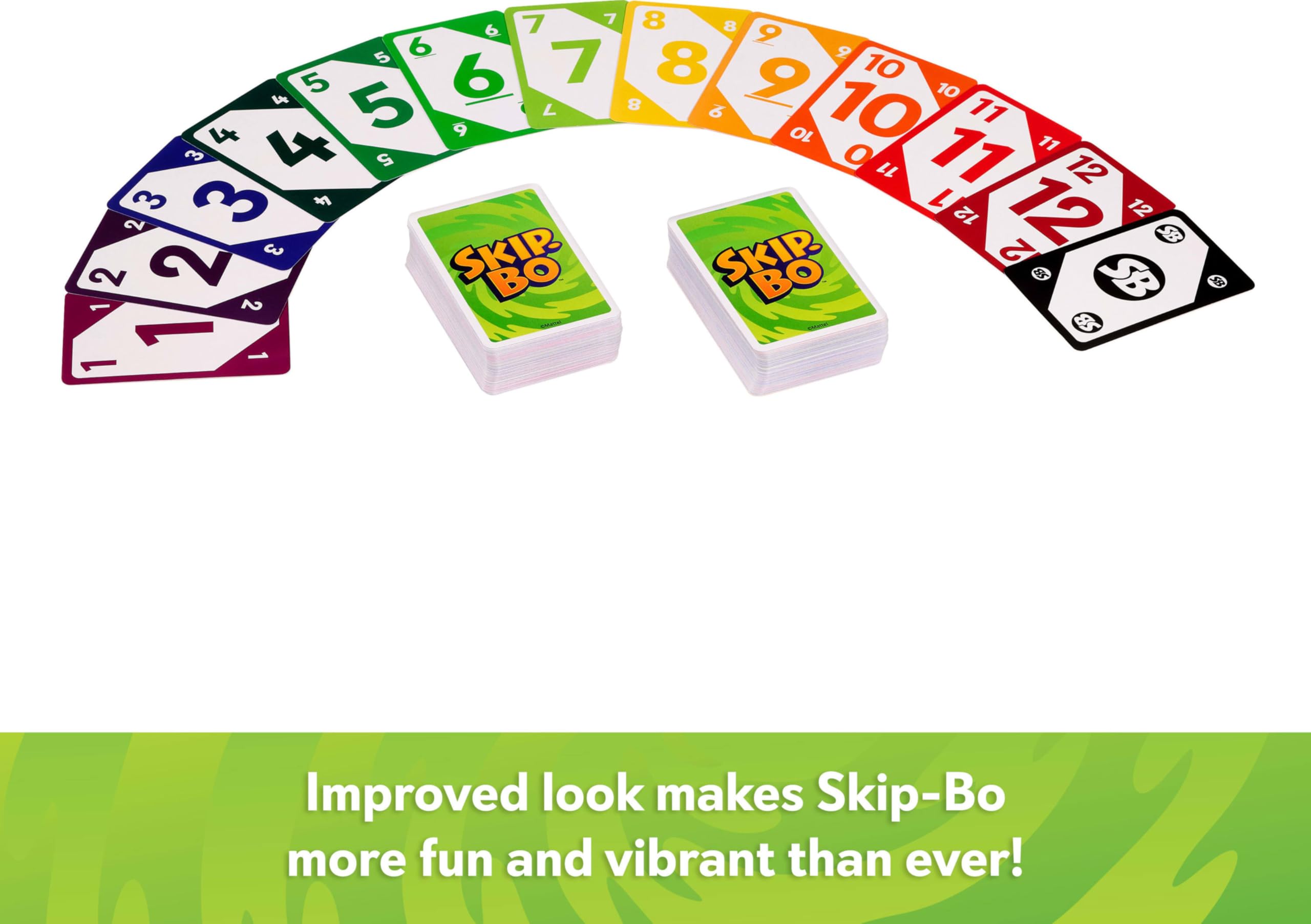 Juegos Mattel Skip-Bo Card Game - Family Strategy Game | 168 Cards | Ages 7+ 5