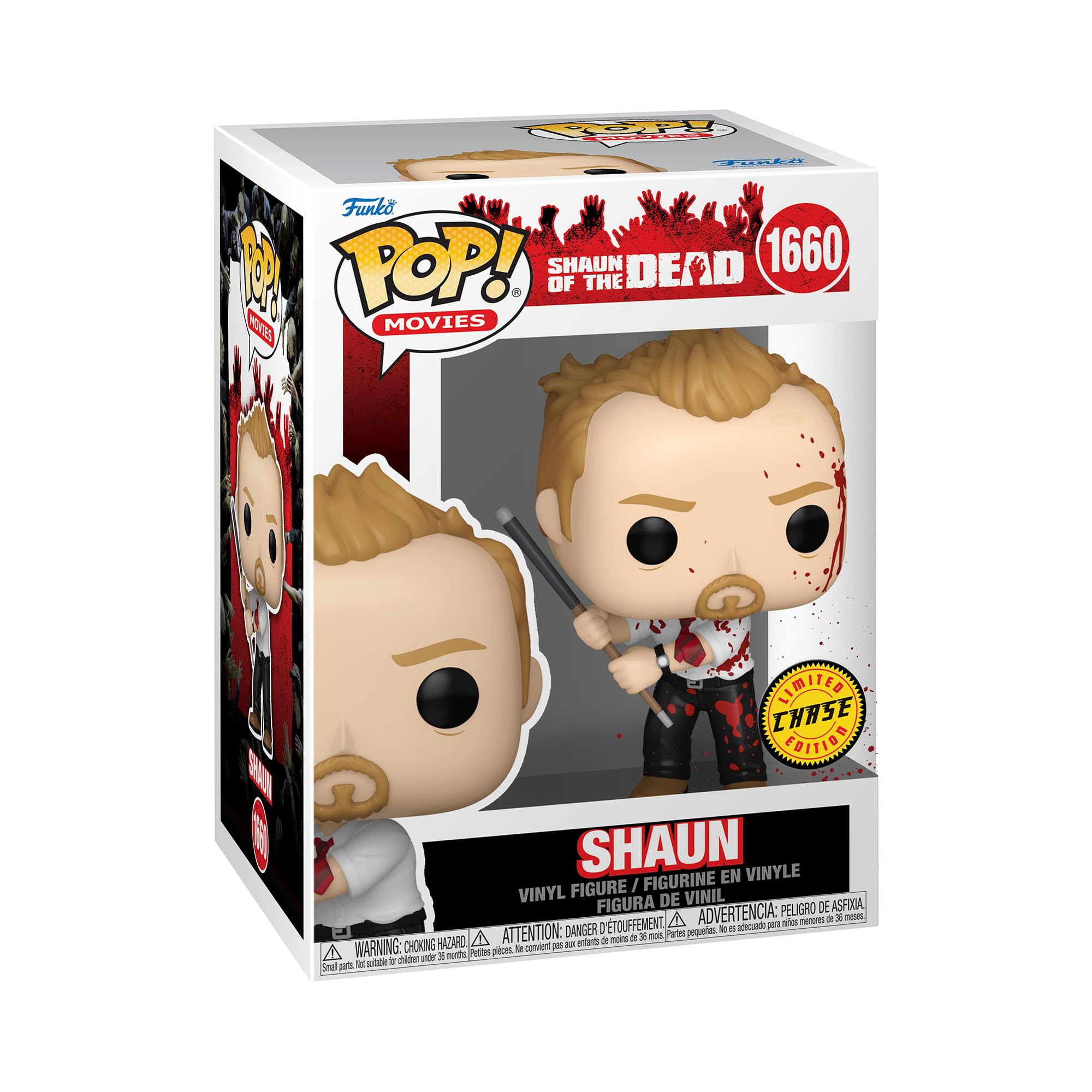 Funko Pop! Movies: Shaun of the Dead - Shaun Vinyl Figure (84931) Rare Chase Variant 8