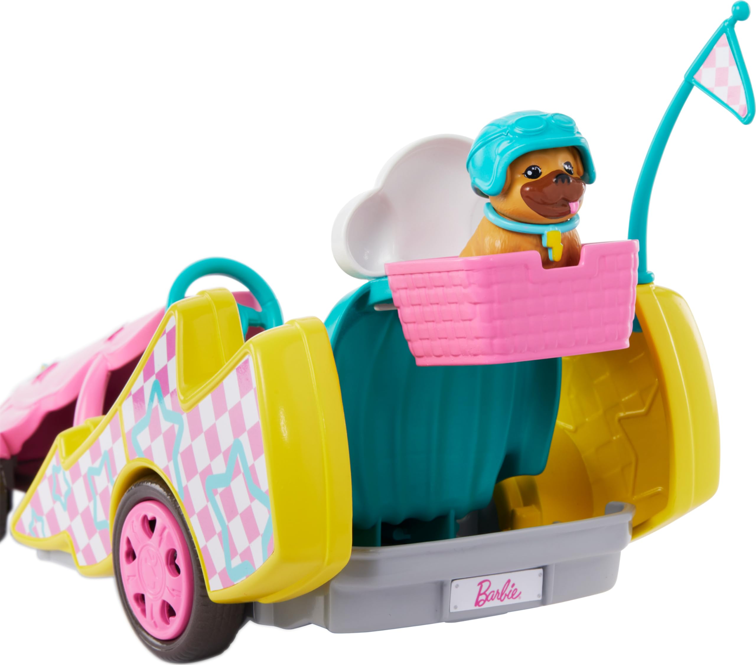 Barbie Stacie Doll with Go-Kart Car, Dog, Accessories & Sticker Sheet - Doll Playset for Kids 3+ 5