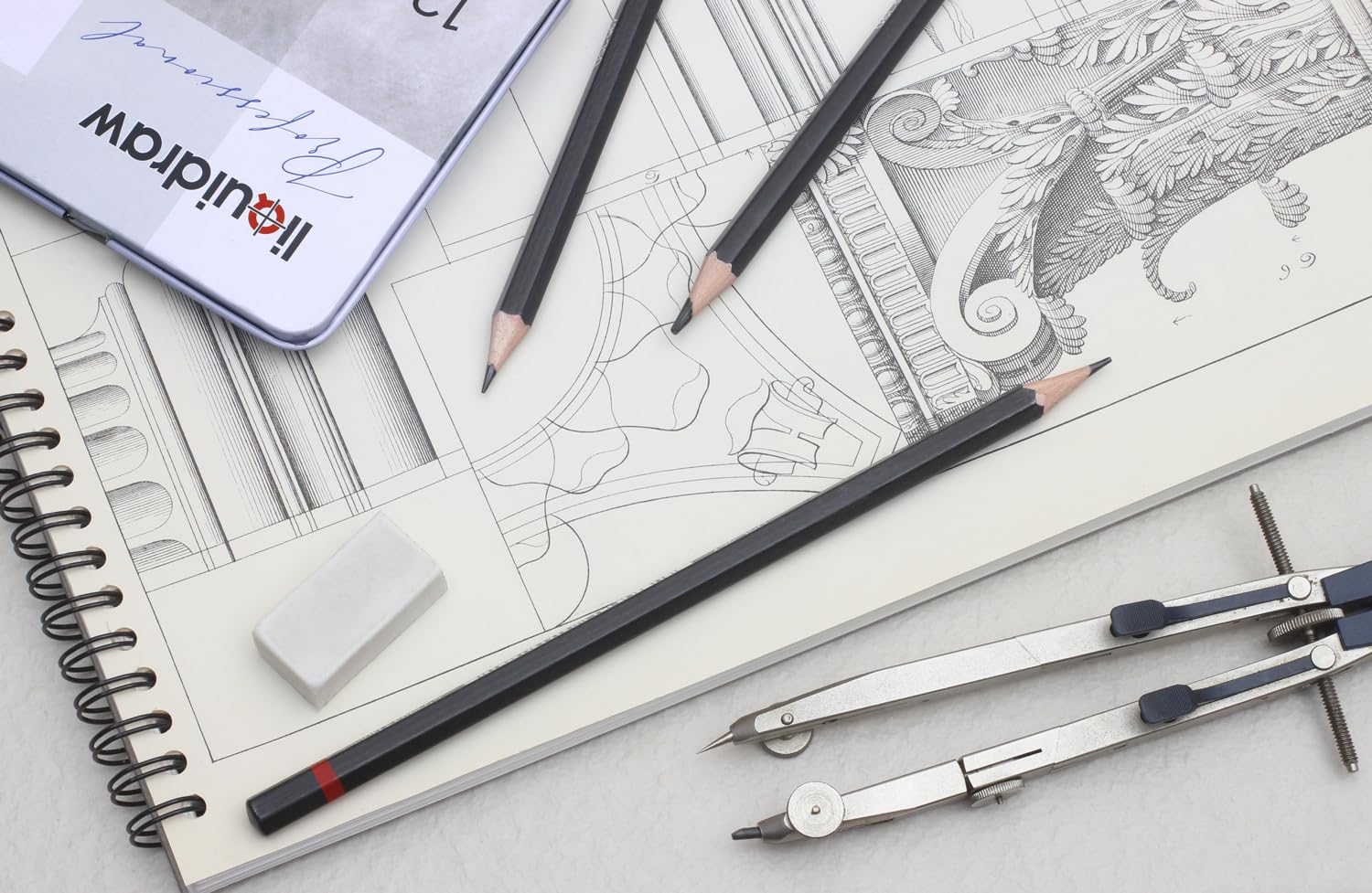 Liquidraw Drawing Pencils Set of 12 - Graded Graphite for Sketching & Shading | Includes Storage Tin 4