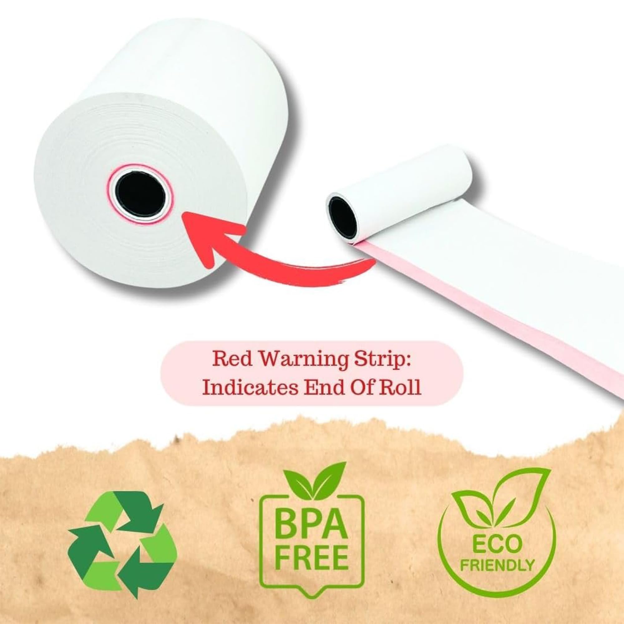 Double Dragon Thermal Paper Till Receipt Roll - 80x80mm | 5 Rolls Pack | Premium Wood Pulp