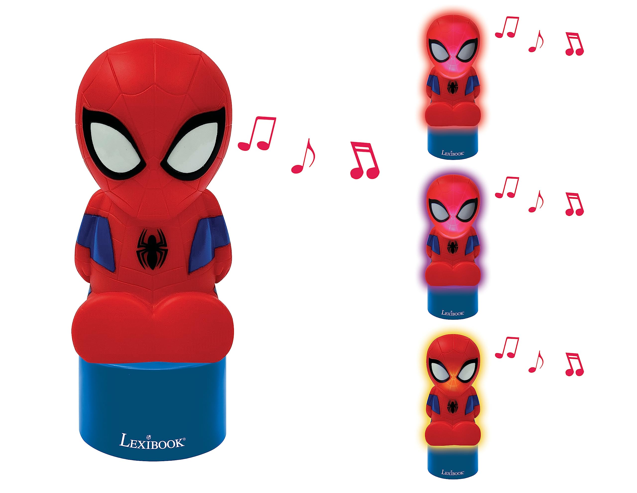 Spiderman Nightlight and Speaker with Color Change, Battery Operated, Blue/Red - NS01SP 6