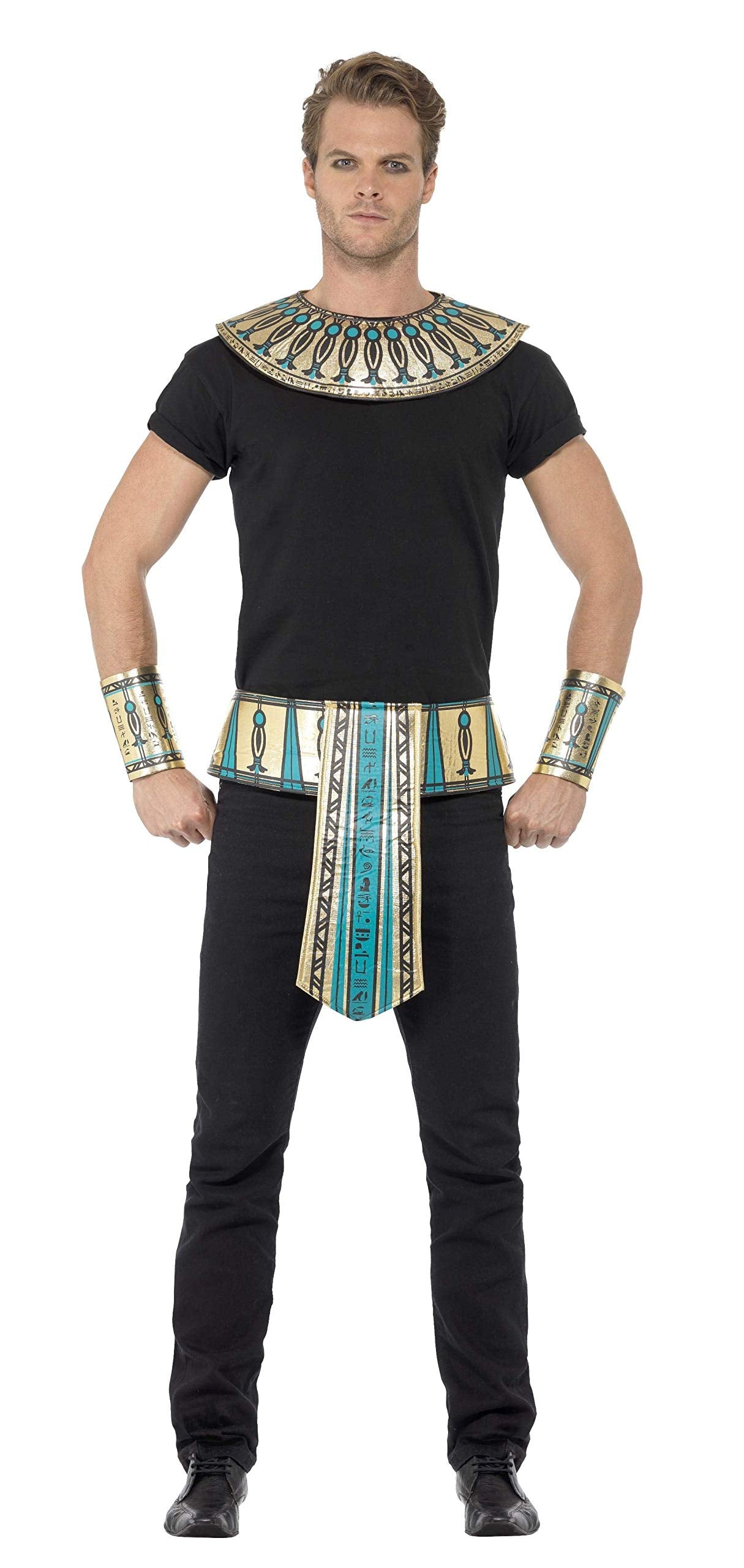 Smiffys Egyptian Costume Kit - Gold with Collar, Cuffs & Belt for Legends & Myths Dress Up 4