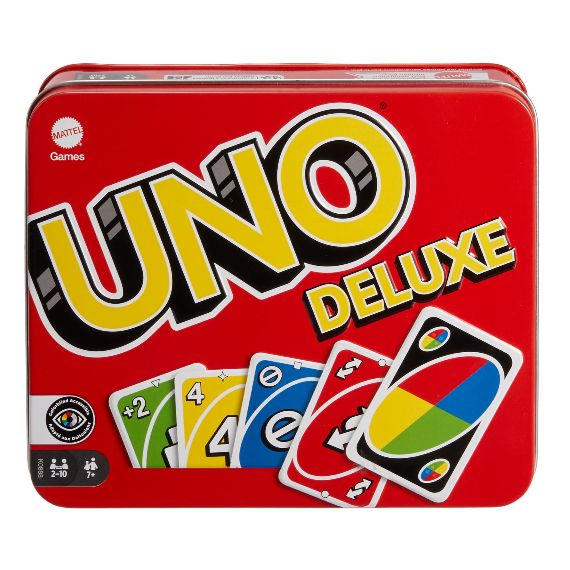 Mattel Games UNO Deluxe Classic Card Game | 2-10 Players | Ages 7+ | K0888