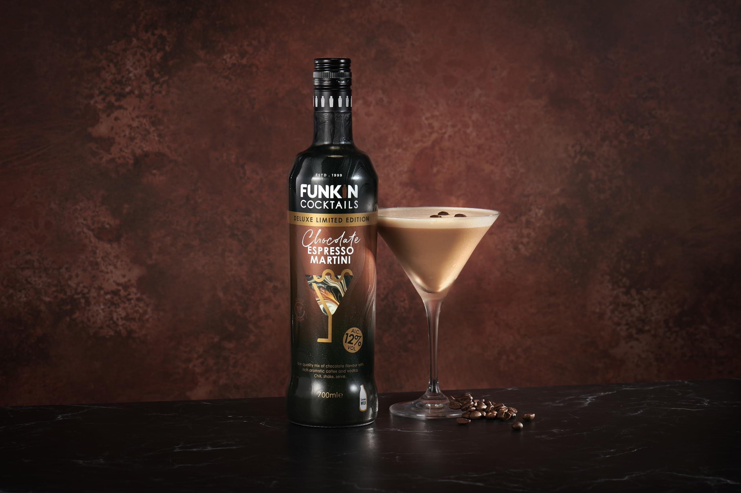 Funkin Chocolate Espresso Martini Ready to Drink Cocktail Bottle - 12% ABV 3