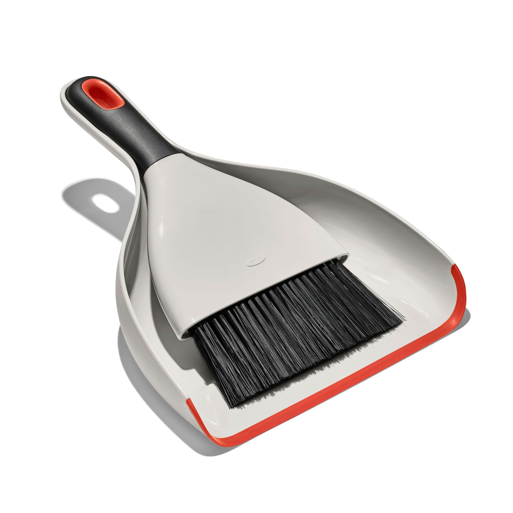 OXO Good Grips Dustpan & Brush Set - Whisk-Broom Shape | Soft Lip | Snap Storage 1