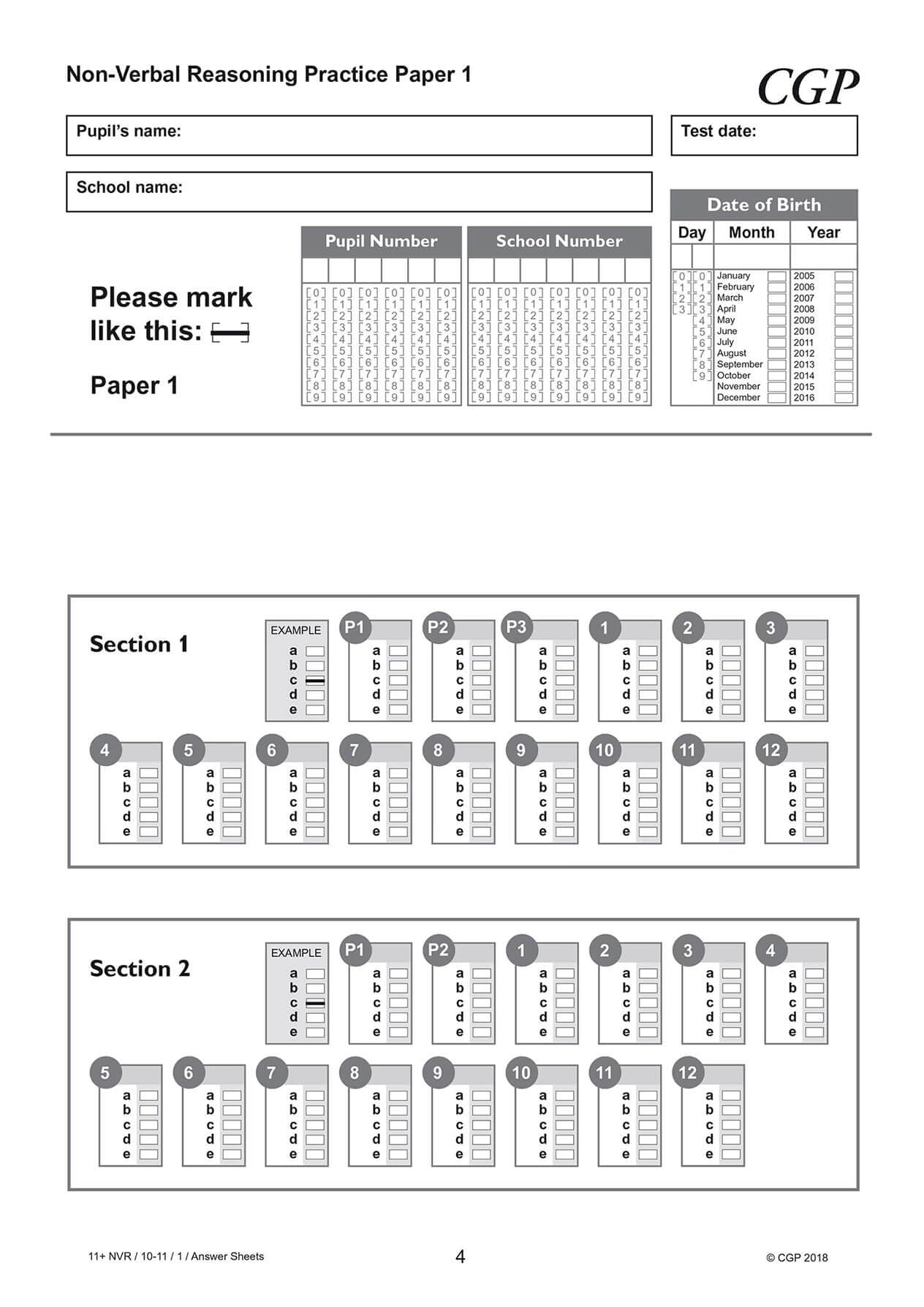 CGP 11+ GL Non-Verbal Reasoning Practice Papers - Ages 10-11 | Pack 1 | Paperback 6