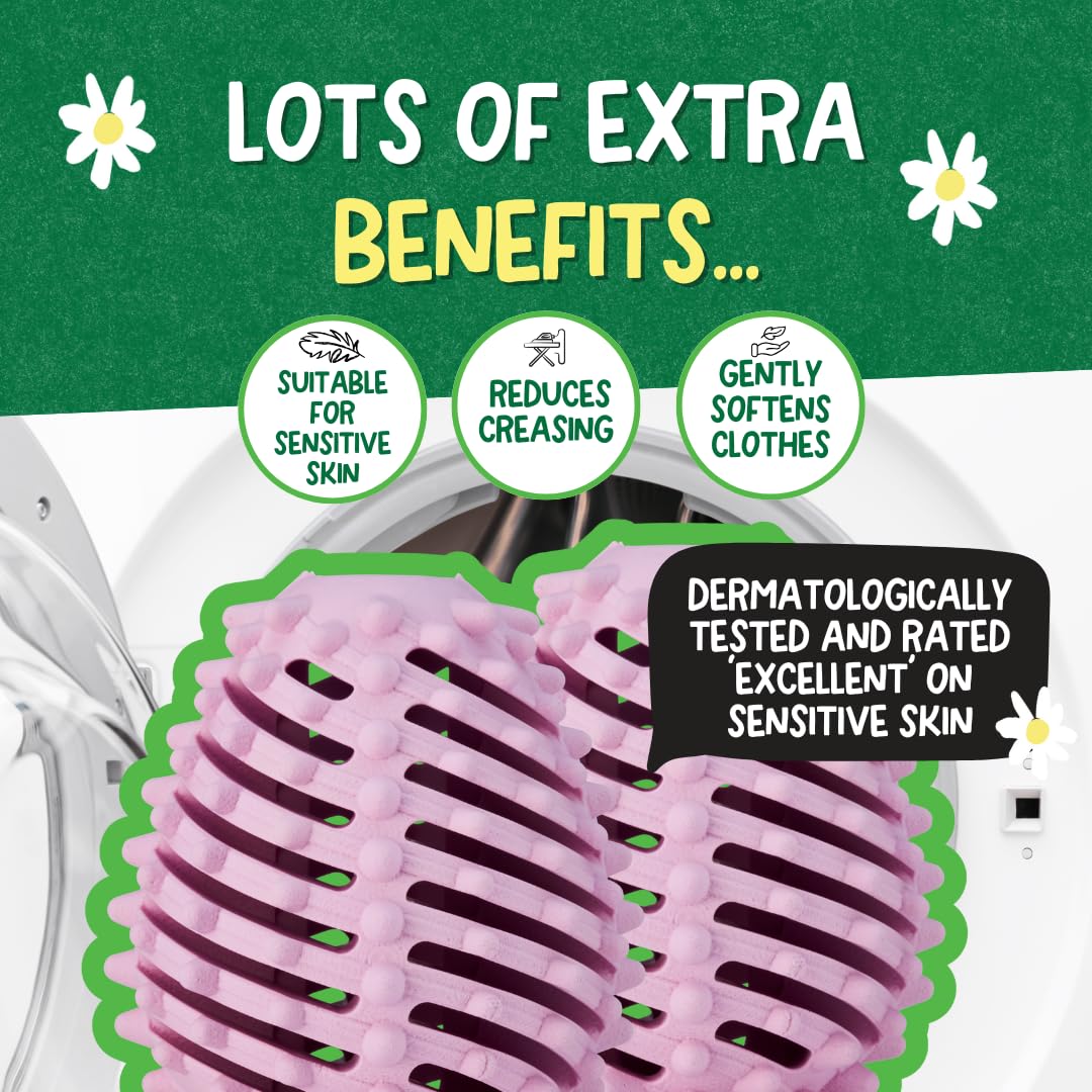 Ecoegg Dryer Balls - Reduces Drying Time by up to 28% | Softens Clothes Naturally | Spring Blossom Scent | 2 Count 4