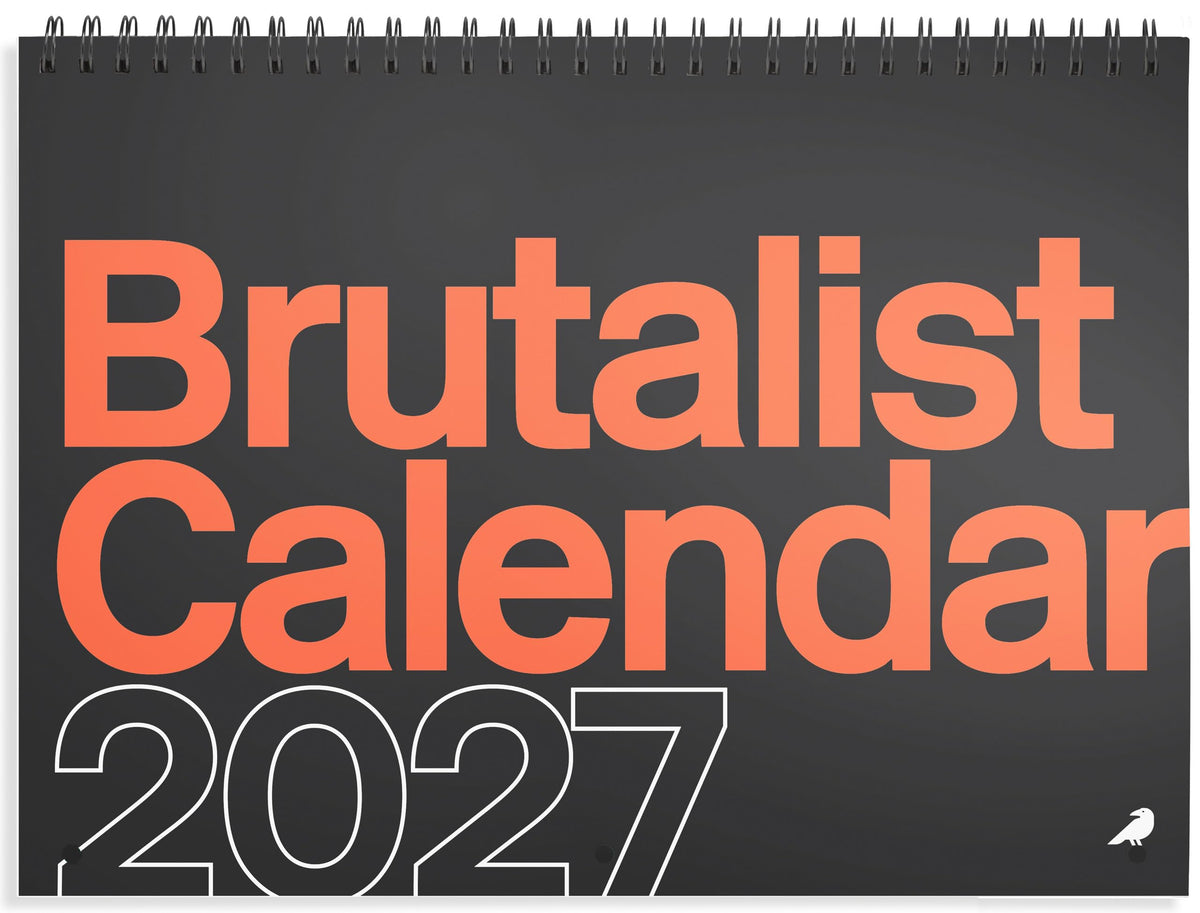 Brutalist Calendar 2027 - Wall Calendar | English Language | 13 Pages