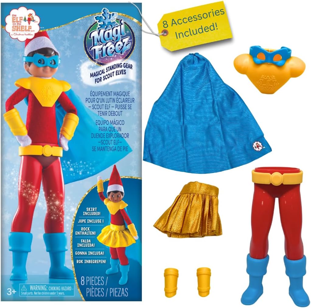 MagiFreez Polar Power Hero Costume - Gold Superhero Outfit for Scout Elf 4