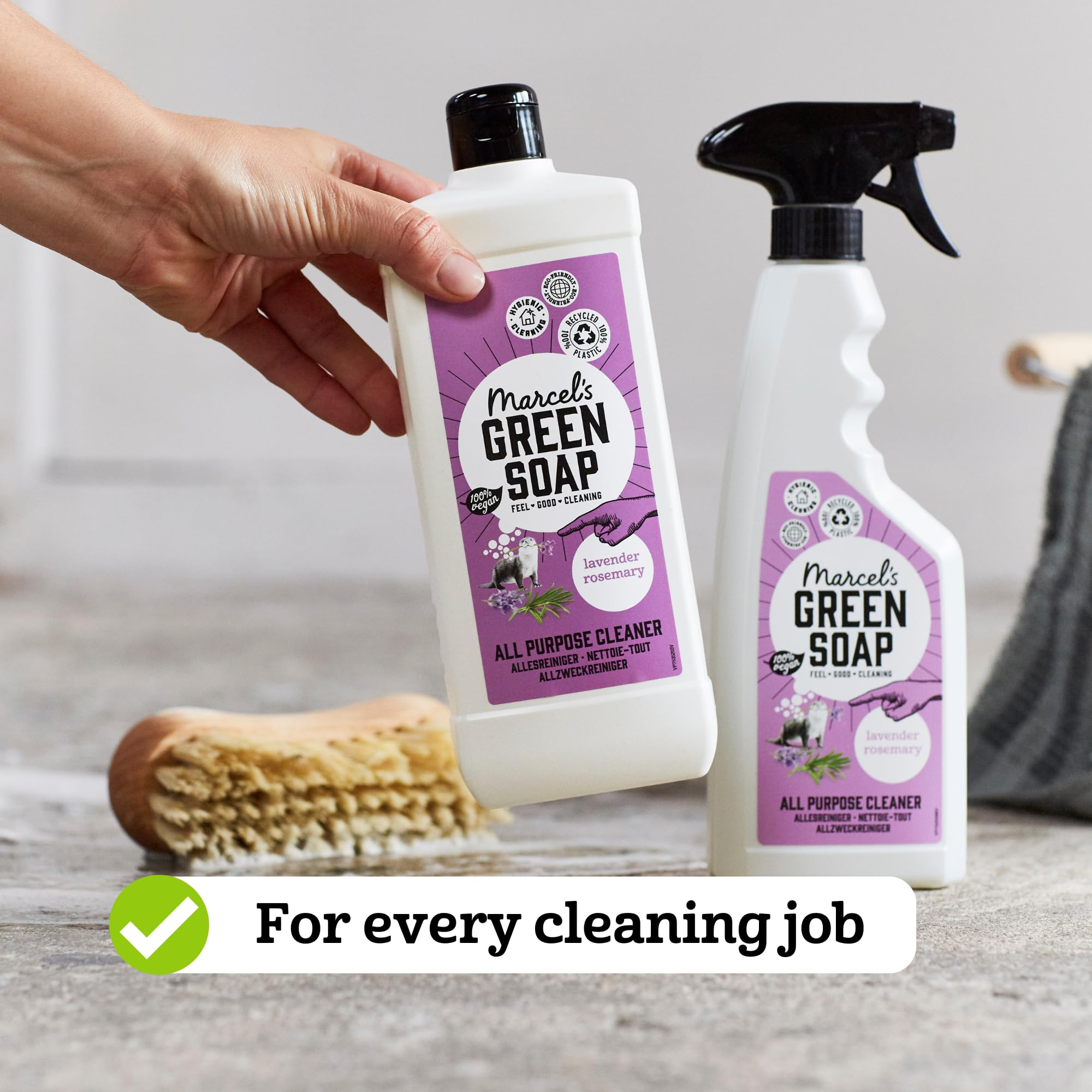Marcel's Green Soap All Purpose Cleaner - Lavender & Rosemary Scent | 750 ml | Vegan & Microplastic-Free