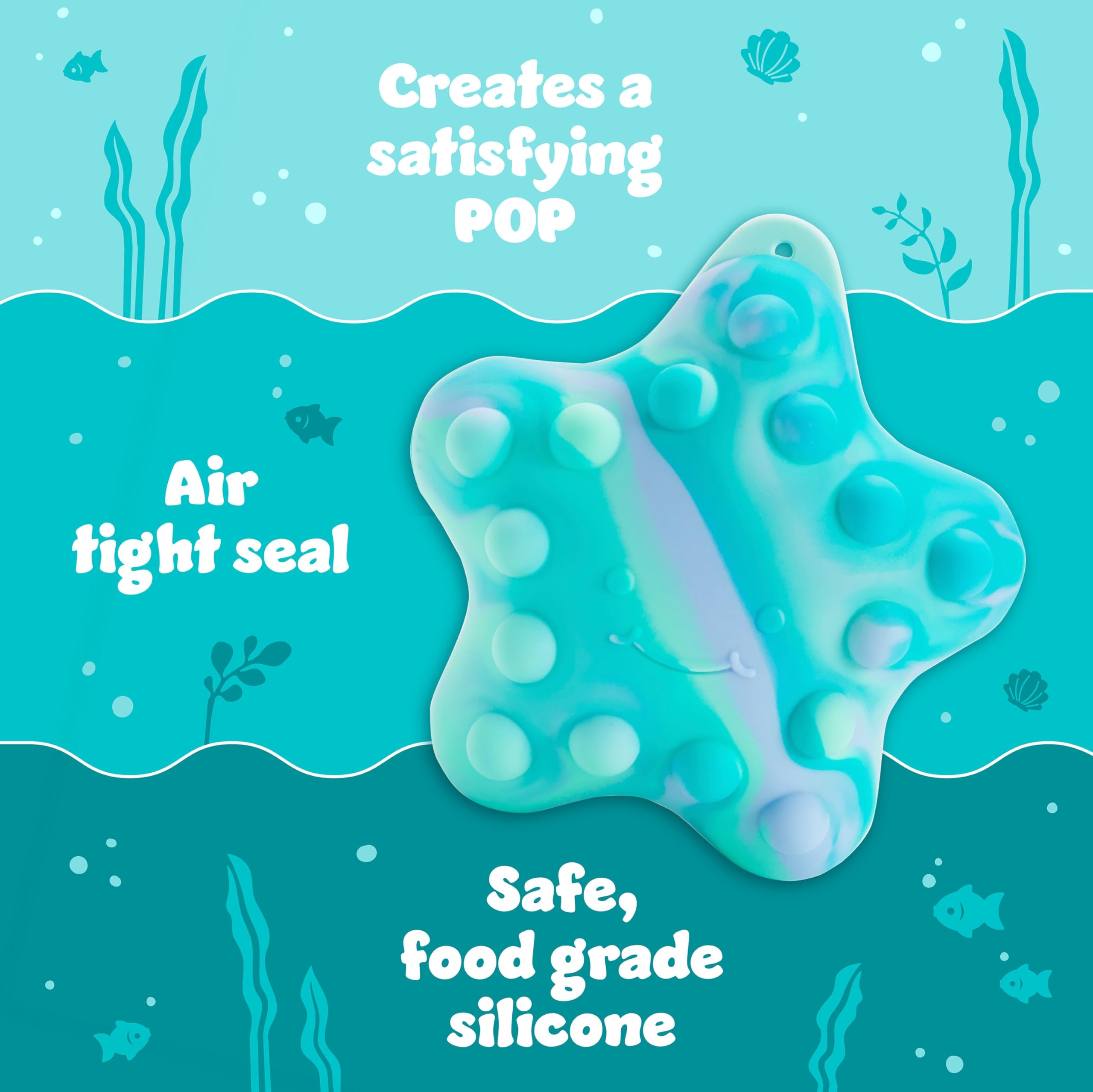 Munchkin Pop Squish Popping Bath Toy - Silicone Fidget Sensory Toy for Babies 12+ Months 2