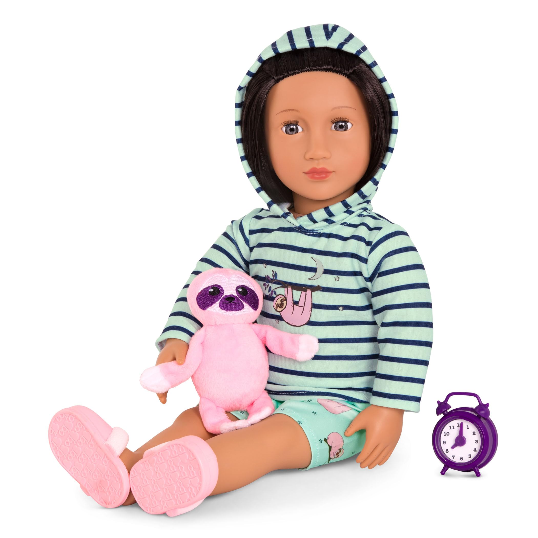 Our Generation Sleepy Sloth Outfit - Pajama Set with Plush for 46 cm Dolls 12