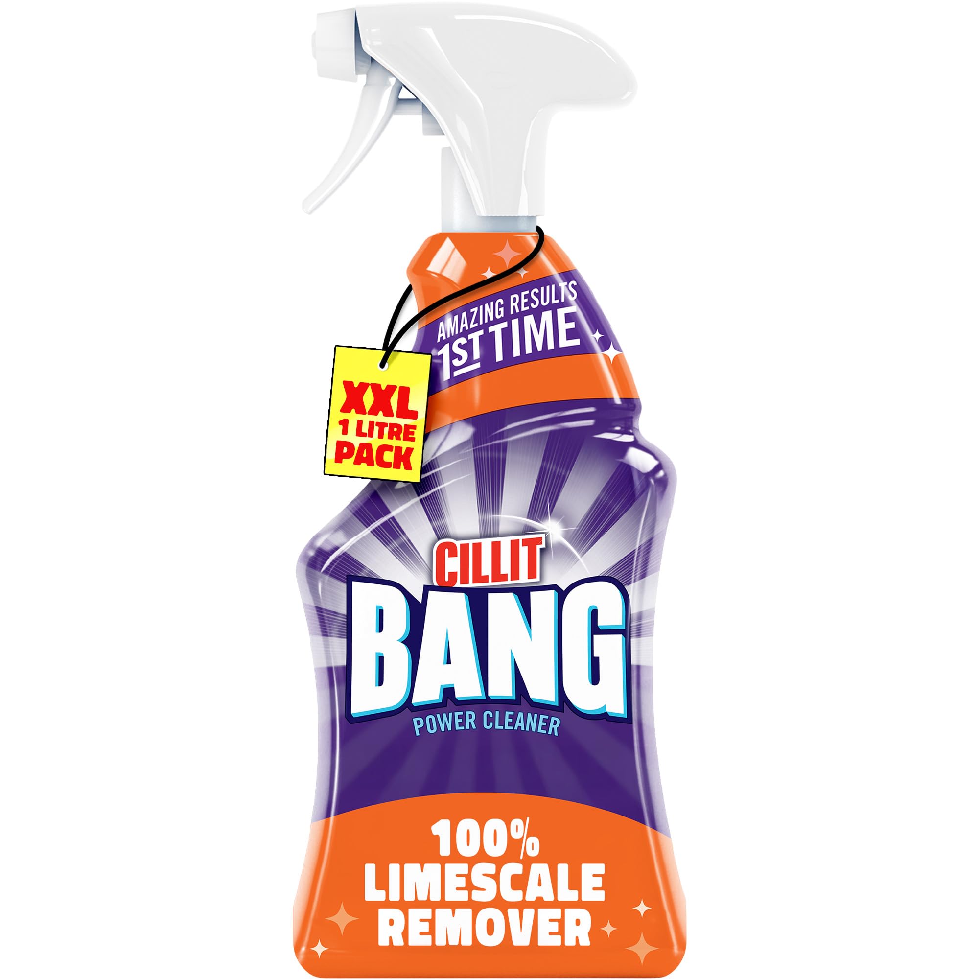 Cillit Bang Limescale Remover Spray - 1000ml | Kills 99.9% of Viruses | Streak-Free Shine