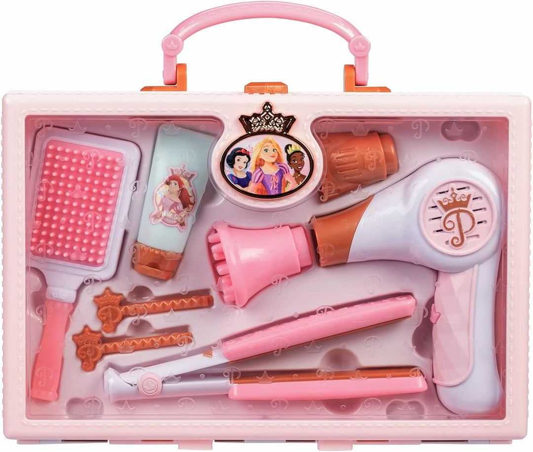 Disney Princess Style Collection - Trendy Hair Pretend Play Styling Tools with Sound & Storage Tote (DP-HairTote)