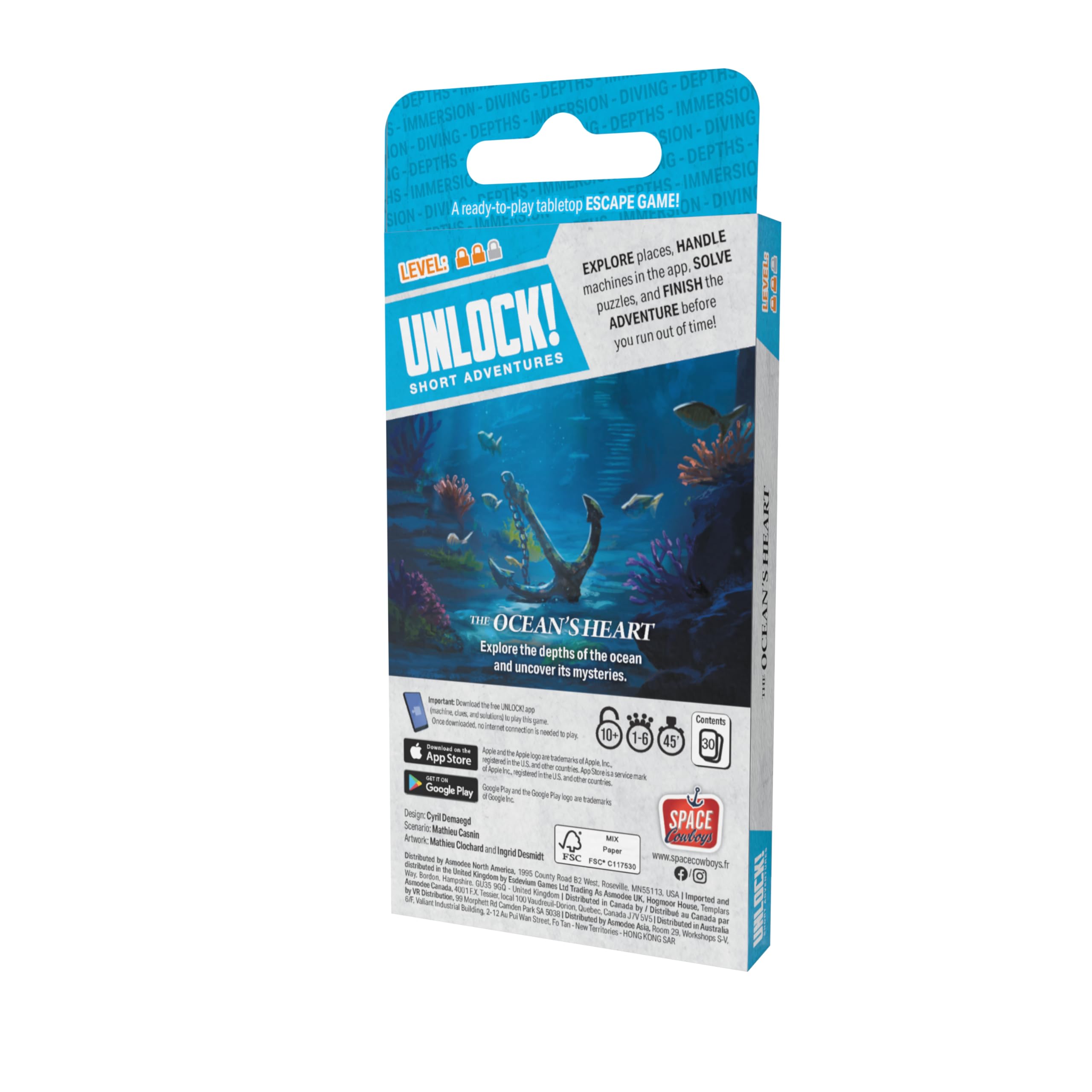 Asmodee Unlock! Short Adventures 12: The Ocean's Heart Board Game 3