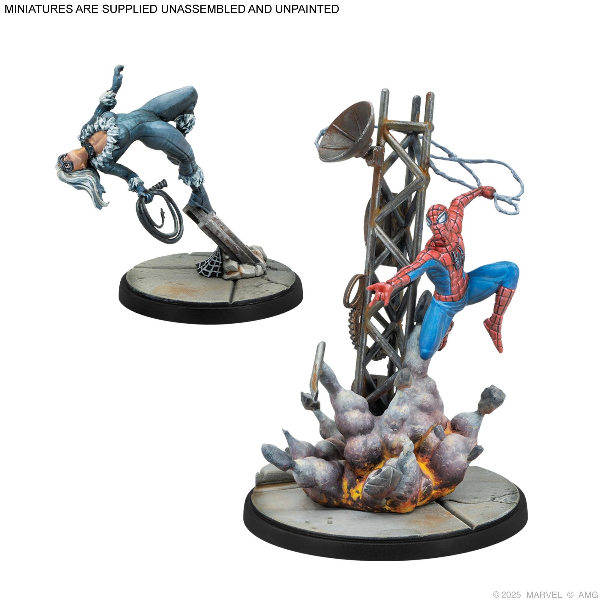 Asmodee Marvel: Crisis Protocol - Web-Swinging Heroes Affiliation Pack | 4 Miniatures | Ages 14+