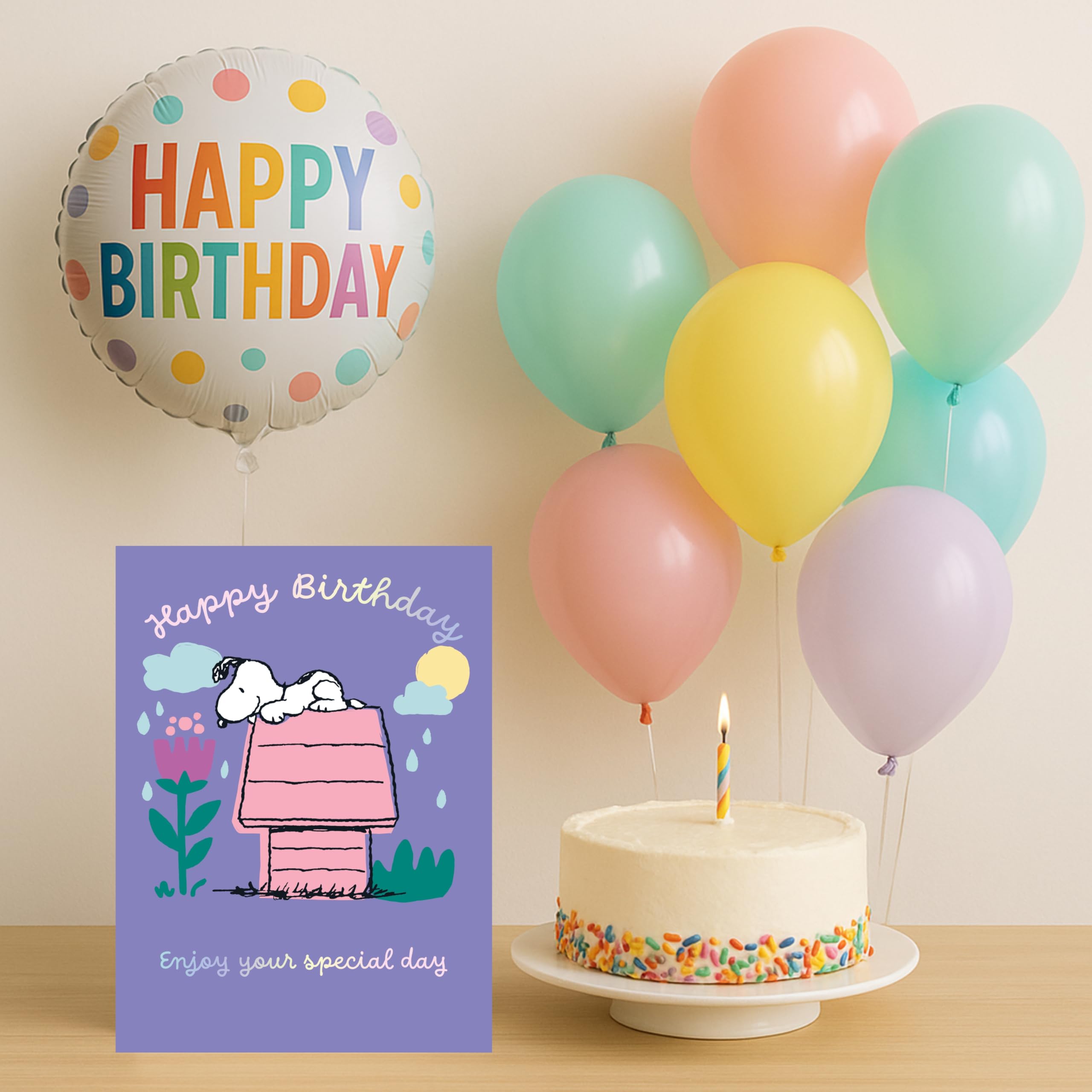 Danilo Promotions LTD Peanuts Snoopy Birthday Card 'Enjoy Your Special Day' | Unisex Adult & Kid