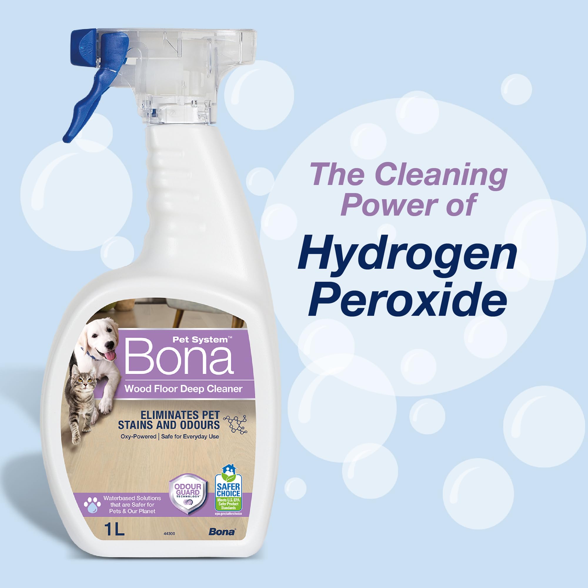 Bona Pet Wood Floor Deep Cleaner - Pet Stain & Odour Neutralizer | Residue Free | 1 Litre 6