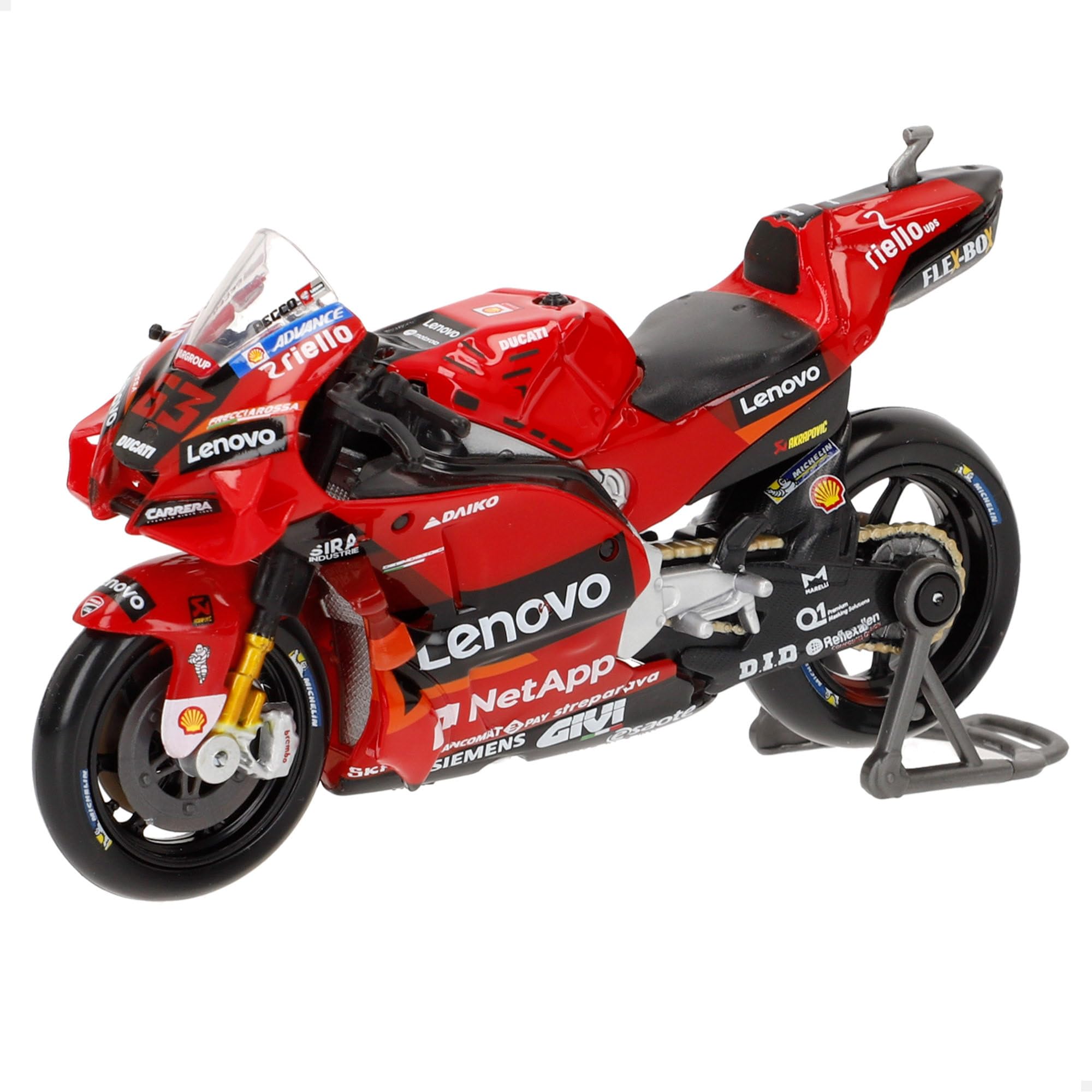 Maisto 1:18 Scale Ducati Lenovo Team Motorcycle Model - Die-Cast Collectible by Bburago Italia