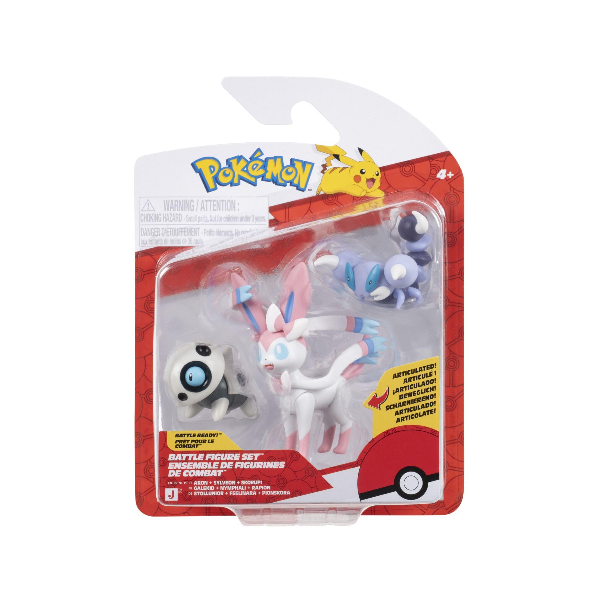 Pokémon Battle Figure 3 Pack - Poochyena, Totodile, & Kabutops Figures | Classic Edition