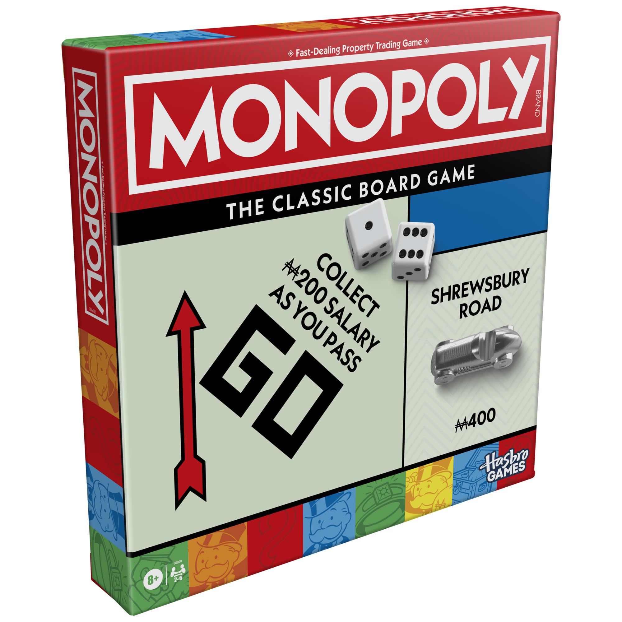 Monopoly Standard Edition Board Game - Family Fun, Ages 8+, 2-6 Players, Multi-color 8