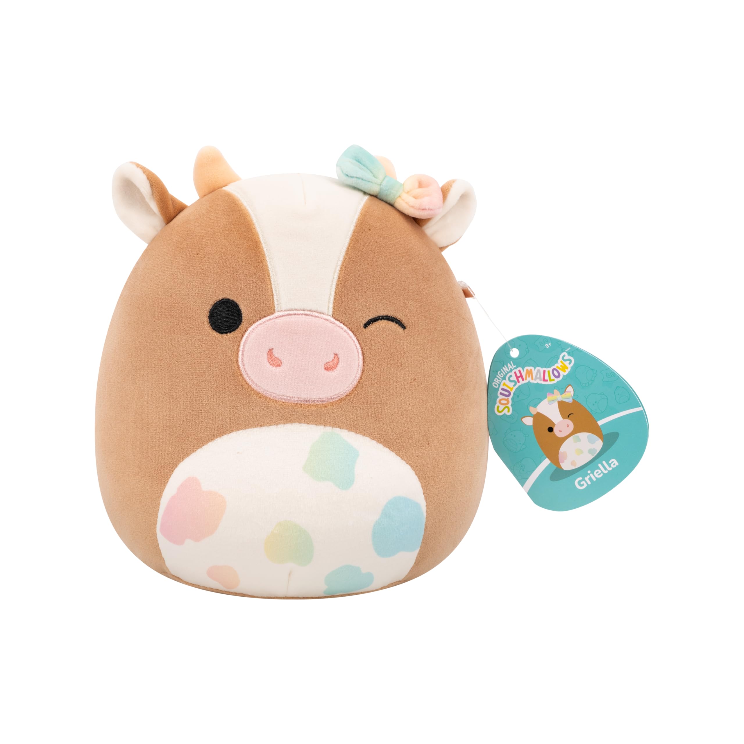 Squishmallows Griella the Winking Cow Plush - Ultrasoft Stuffed Animal for Kids 3+ 8