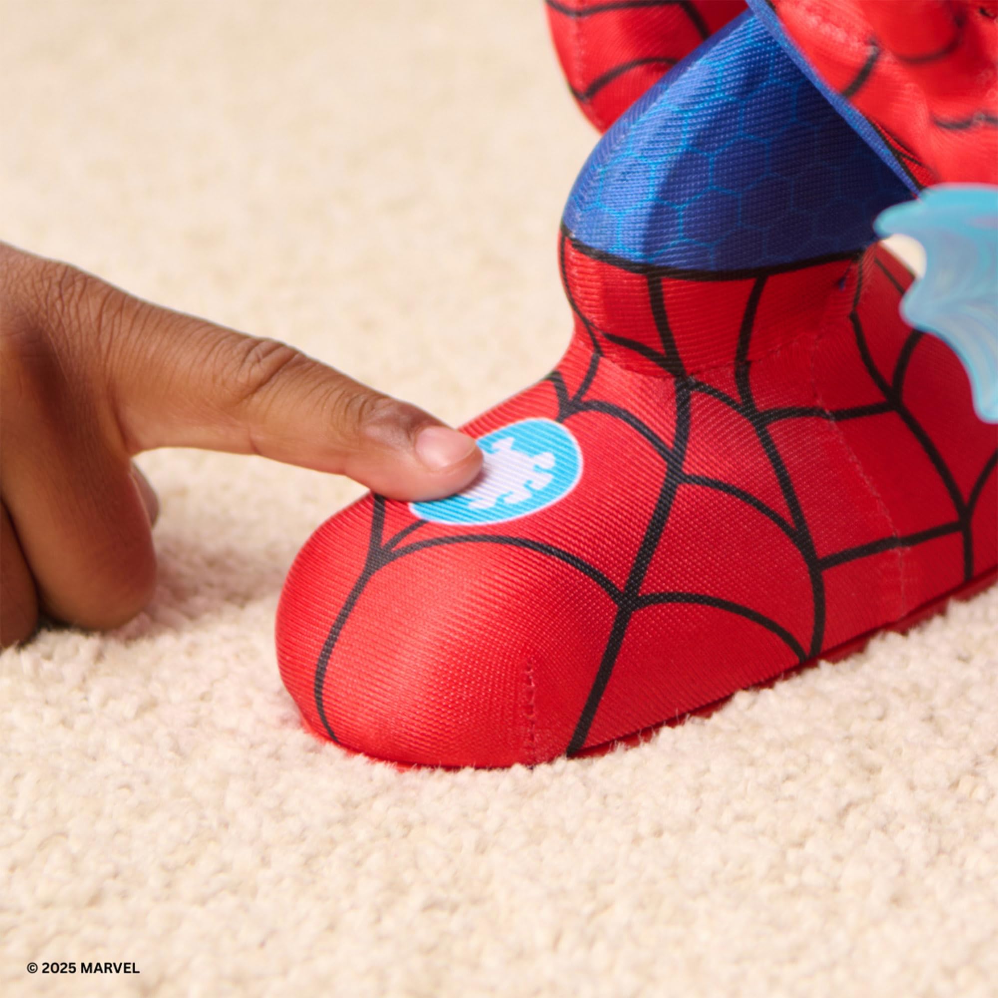 Marvel's Spidey and His Amazing Friends Amazing Flip Spidey - 12-Inch Animatronic Plush with Lights, Sounds & Web Darts 5