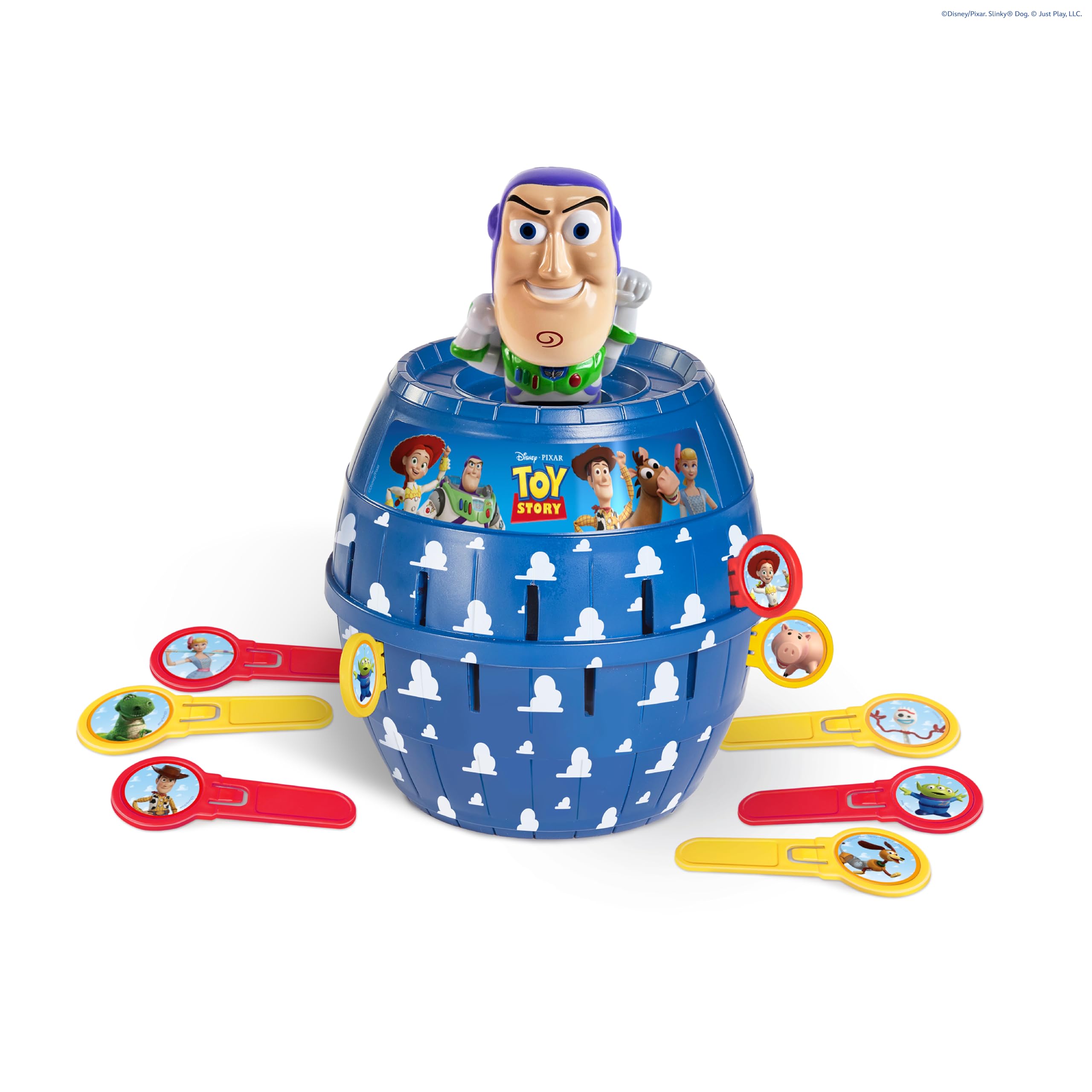 TOMY Pop Up Buzz Lightyear Game - Family Guessing Action Game for Ages 4+ | 2-4 Players