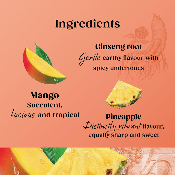Twinings Superblends Focus Herbal Tea - Mango & Pineapple Infusion with Ginseng & Vitamin B6, 80 Biodegradable Tea Bags