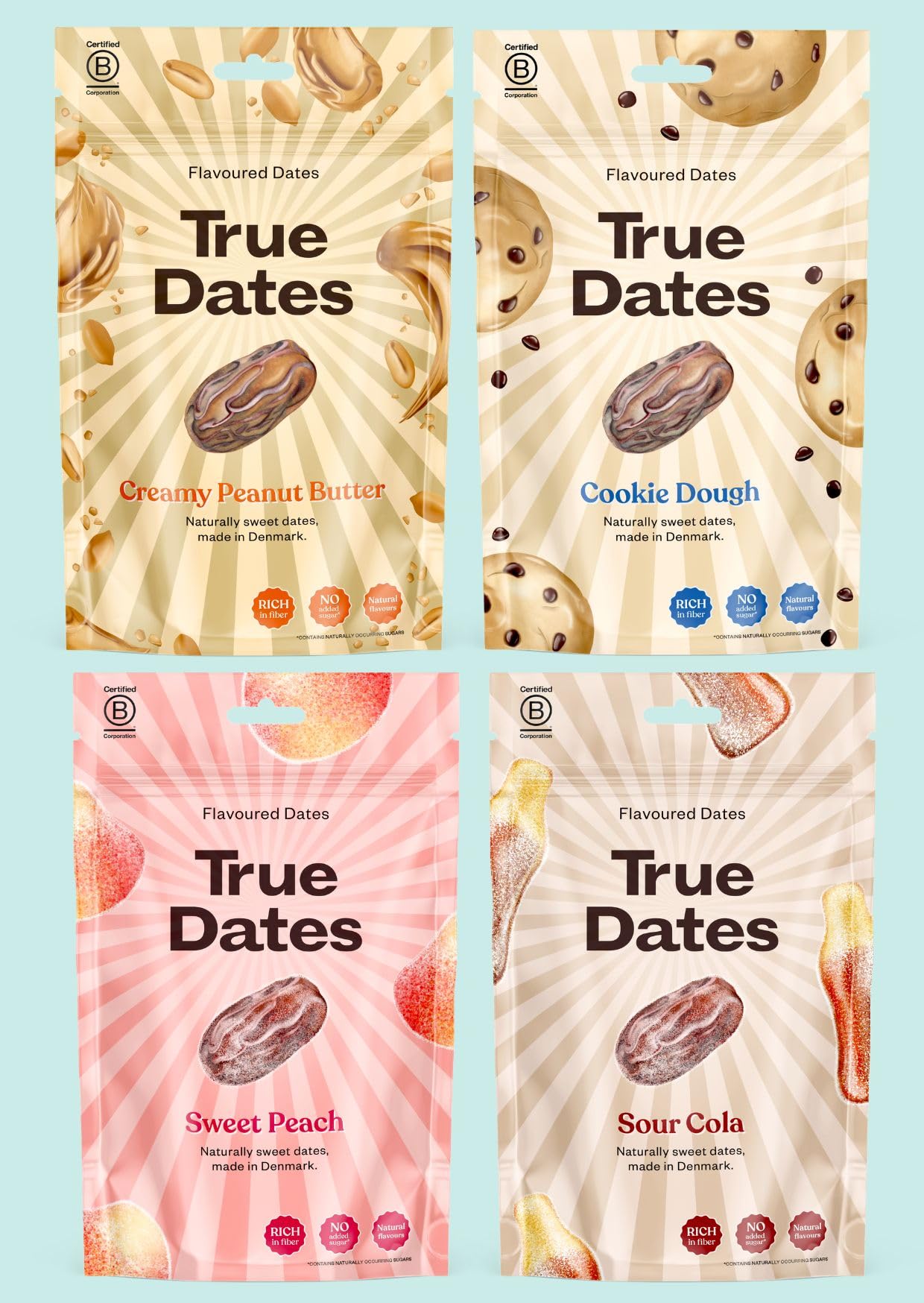 True Gum - True Dates Mixed 4 Flavours Candy Coated Dates