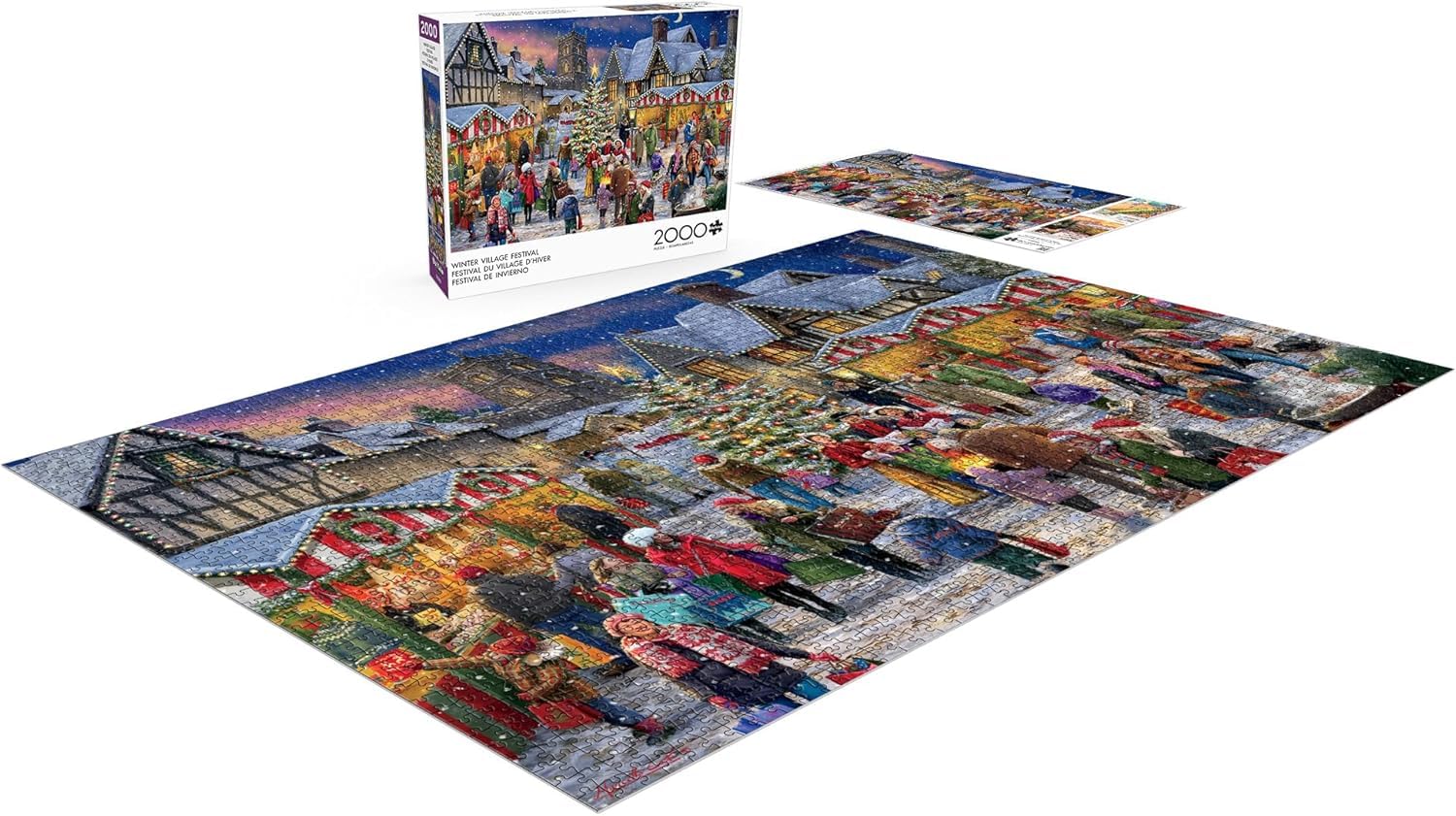 Buffalo Games - Winter Village Festival - 2000 Piece Jigsaw Puzzle