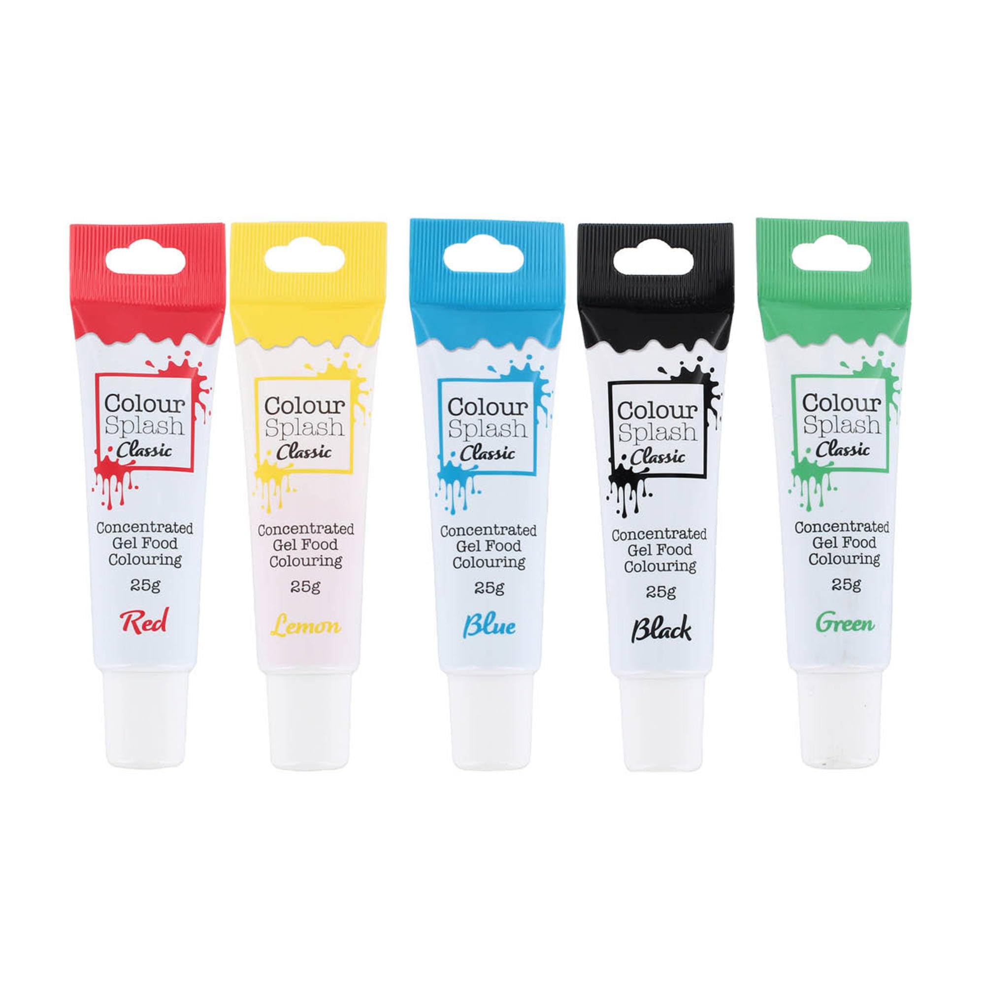 Colour Splash Food Colouring Gels - Primary 5 Pack, Highly Concentrated for Cake Decorating