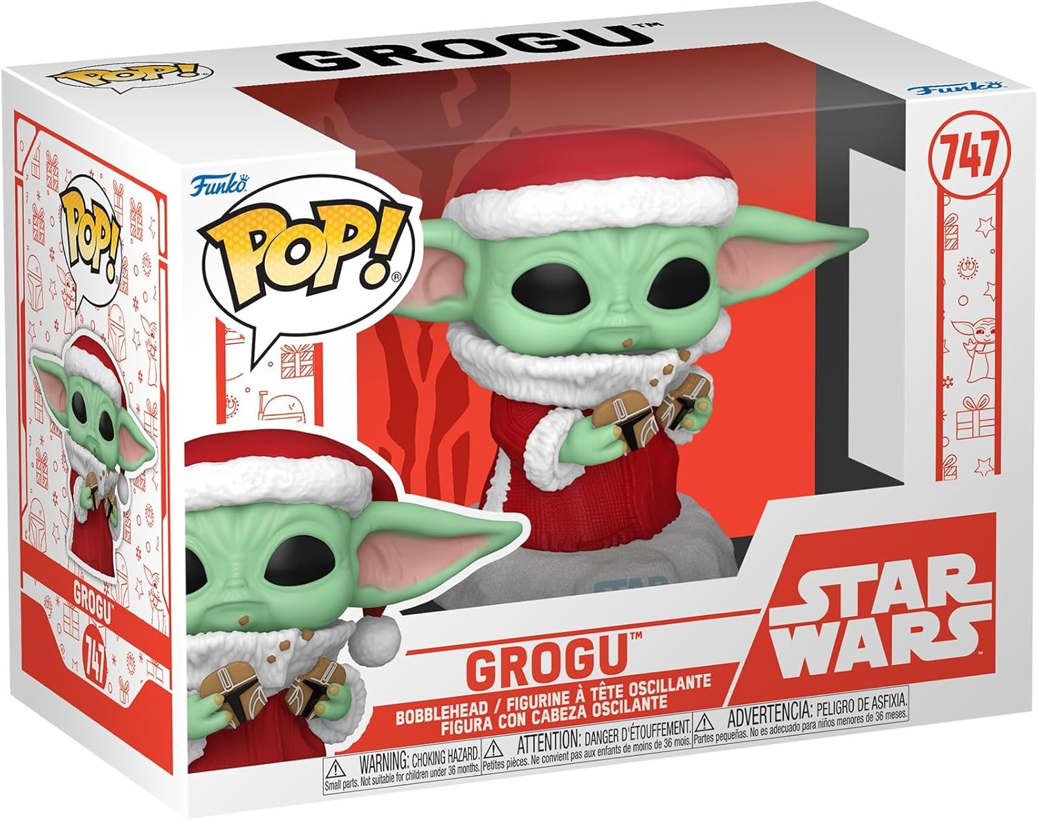 Funko Pop! Star Wars: The Mandalorian - Grogu (Baby Yoda) Holiday Vinyl Figure